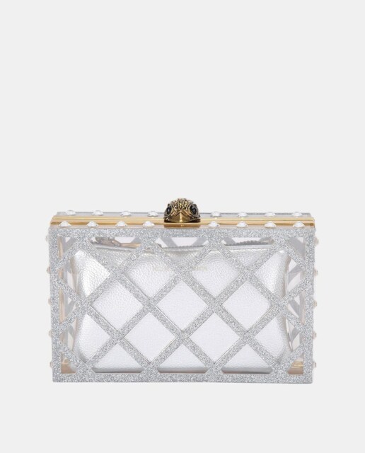 Imagem 0 de Mala Clutch de Festa Transparente com Adornos