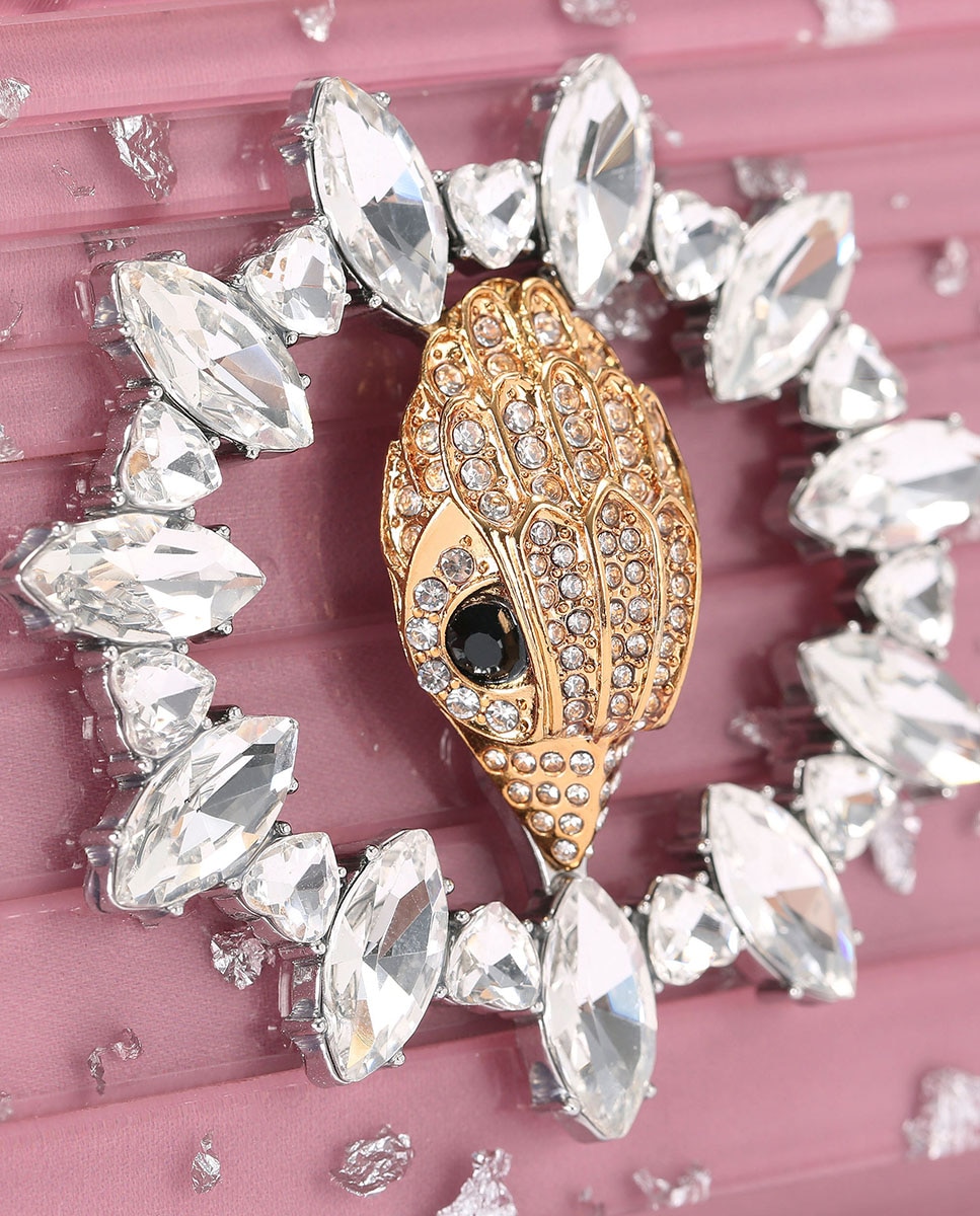 Mala Clutch de Festa Rosa-4