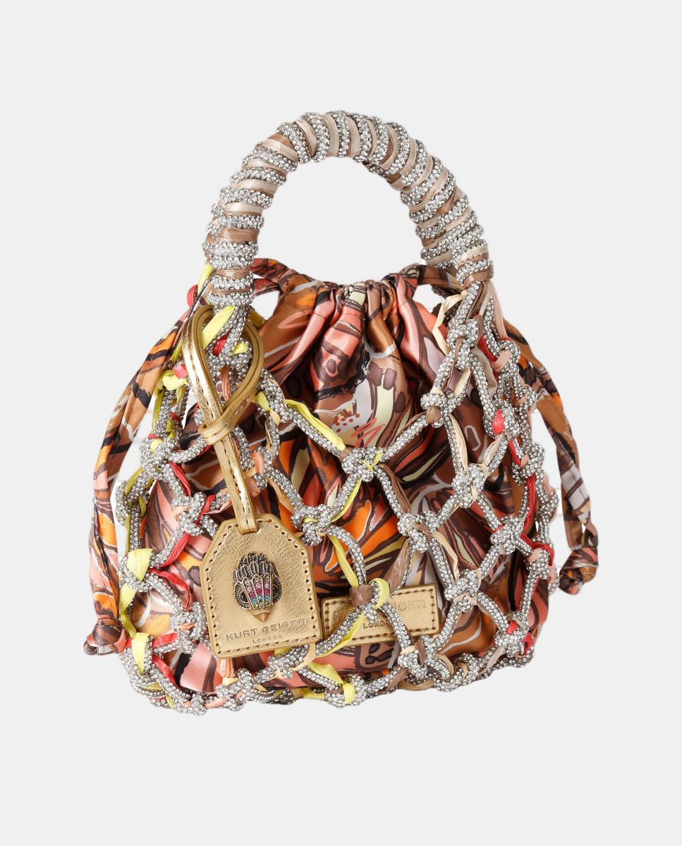 Mala Pequena de Macramé Crystal Multicolor-2