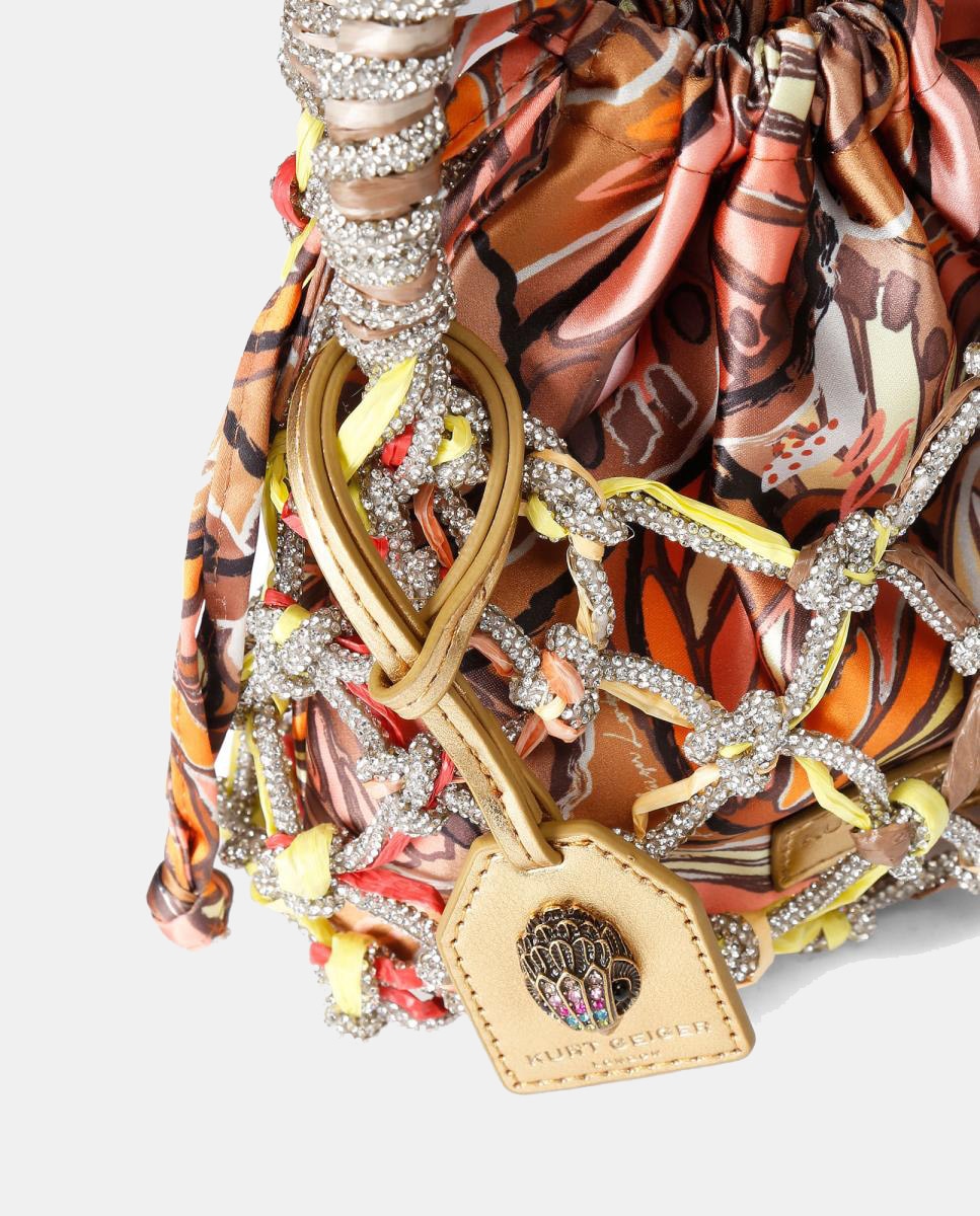 Mala Pequena de Macramé Crystal Multicolor-3