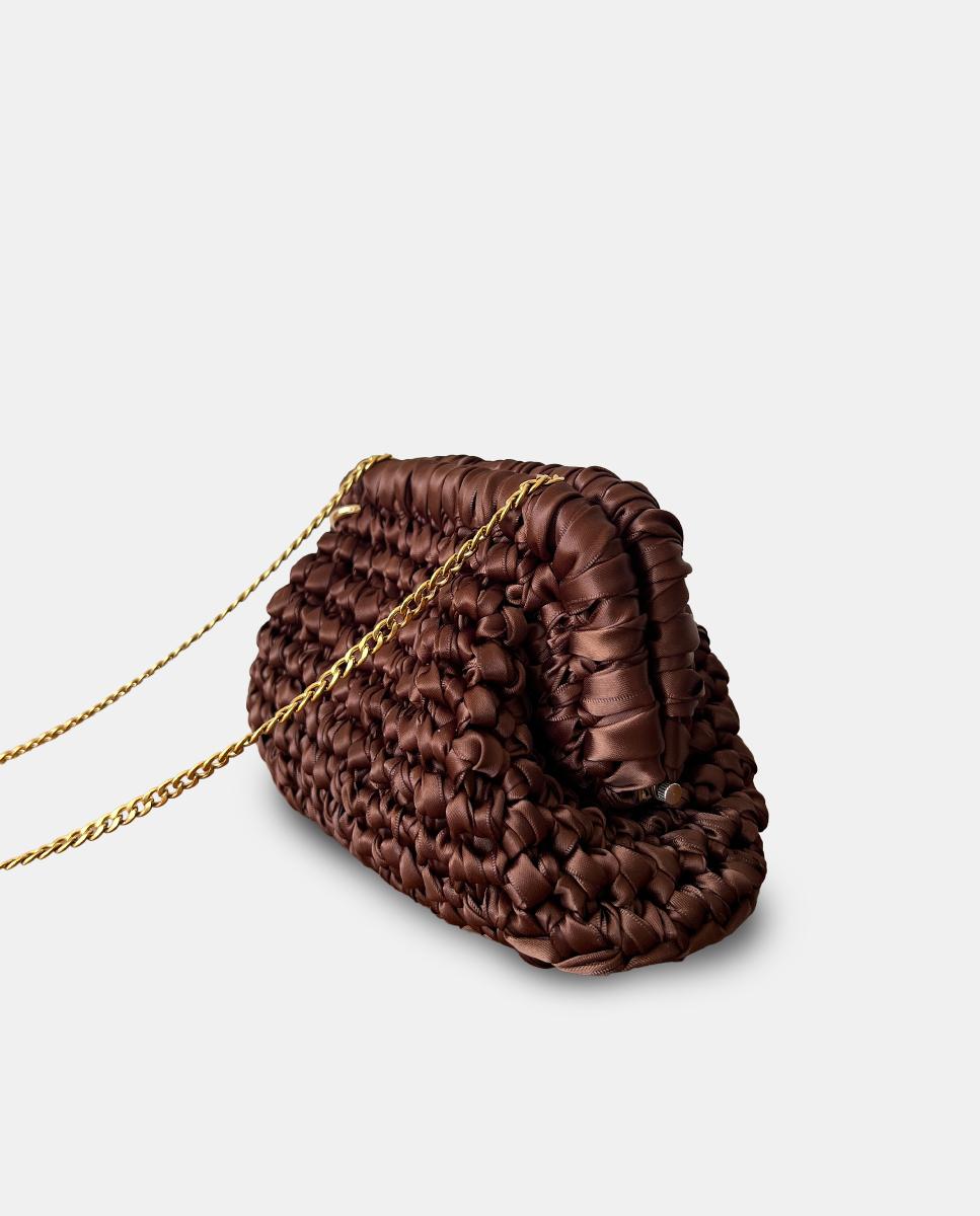 Bolso de fiesta modelo Carmen de Madremia - Marrón chocolate Marrón chocolate-2