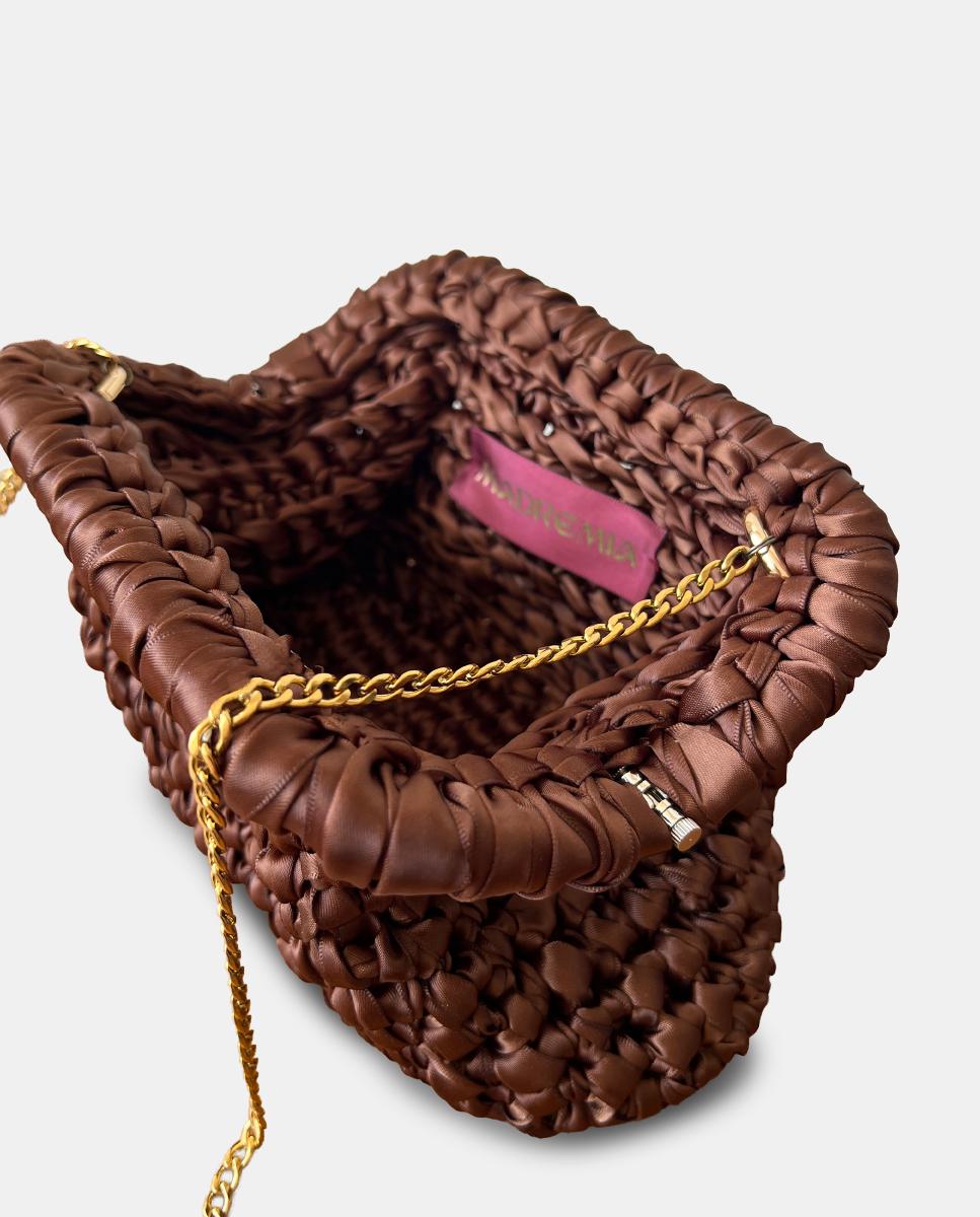 Bolso de fiesta modelo Carmen de Madremia - Marrón chocolate Marrón chocolate-3