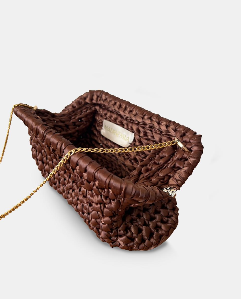 Bolso de fiesta modelo Carmen XL de Madremia - Marrón chocolate Marrón chocolate-3