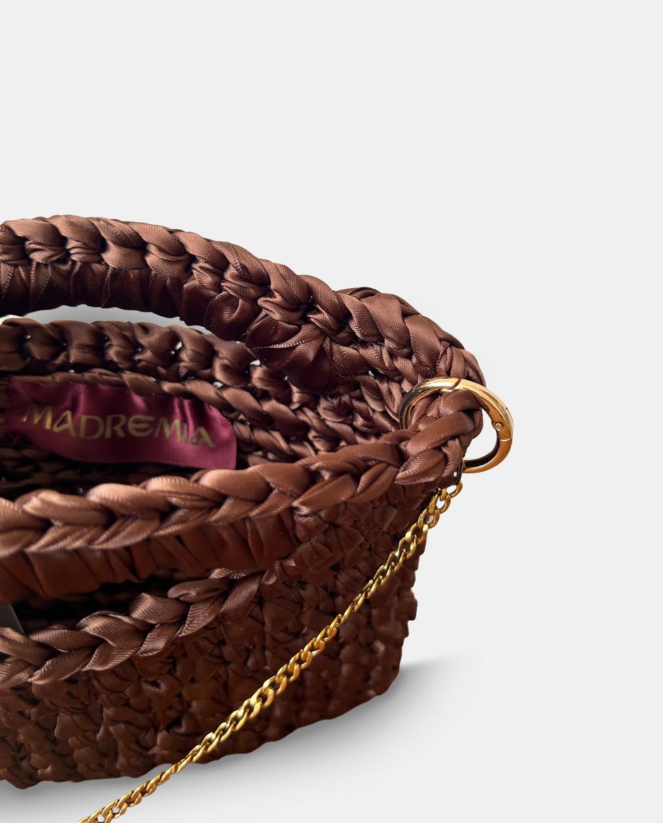 Bolso de fiesta modelo Dolores de Madremia - Marrón chocolate Marrón chocolate-3