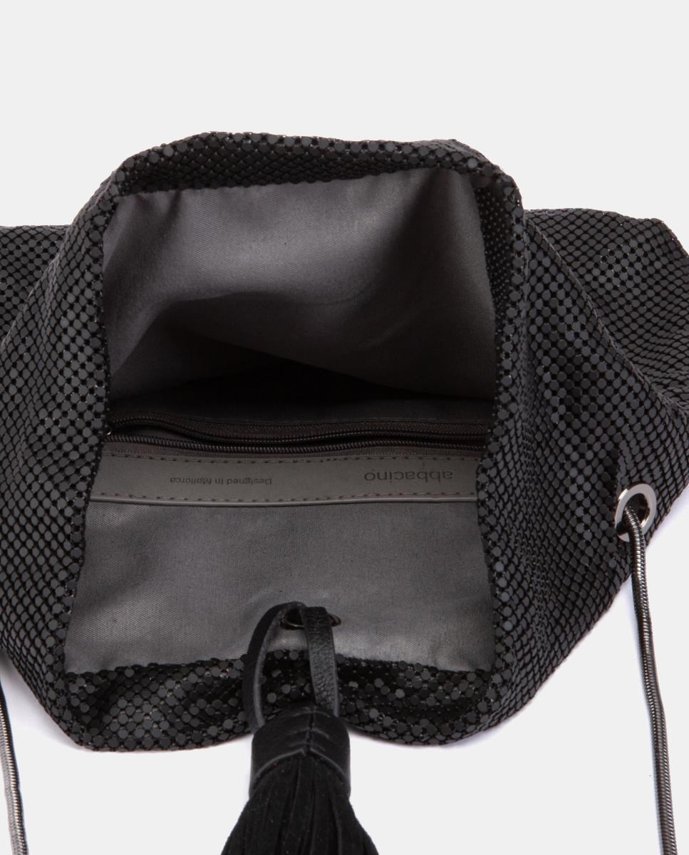 Mala a Tiracolo de Malha Metálica Preto-6