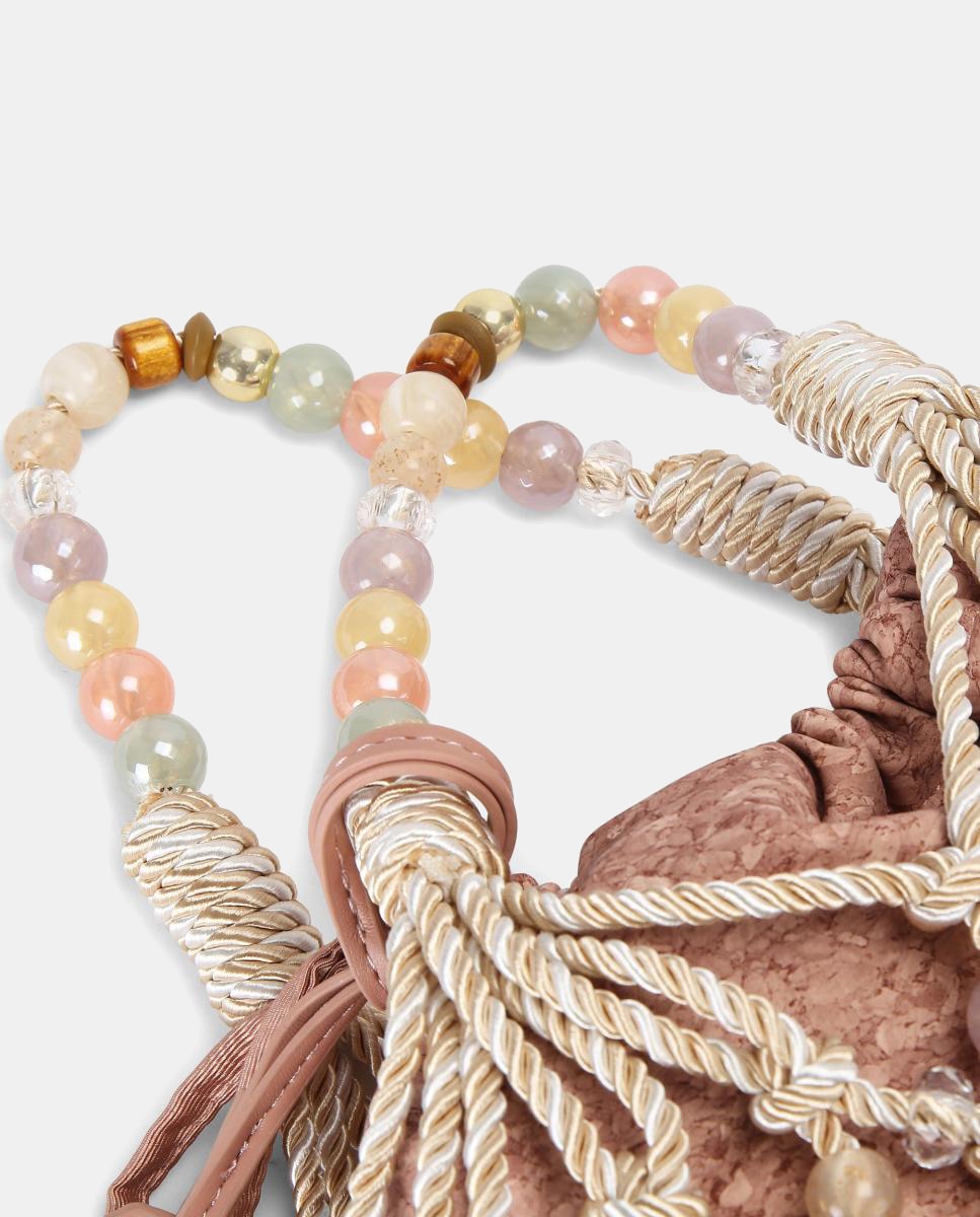 Imagen 5 de Bolso macarame anudado con cuentas multicolor - Kurt Geiger - Blanco Blanco