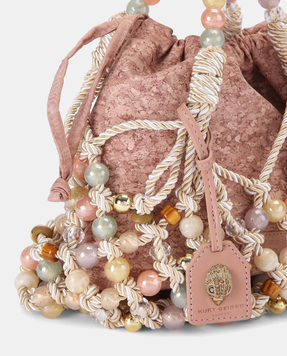 Imagen 6 de Bolso macarame anudado con cuentas multicolor - Kurt Geiger - Blanco Blanco