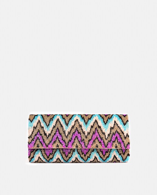 Cartera de mano de fiesta Breeze con pedrería multicolor