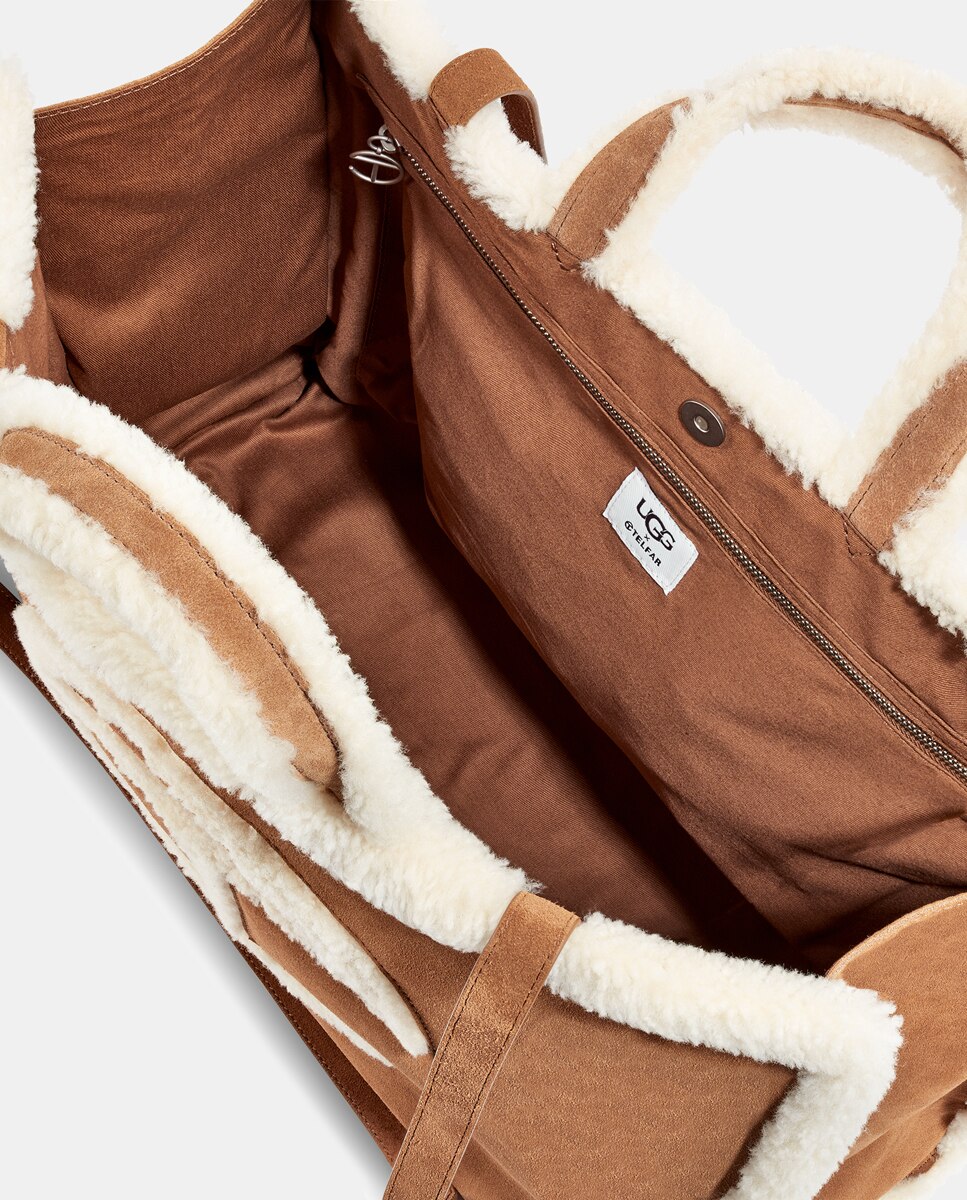 Mala Shopper UGG x Telfar Grande em Pele Camel-3