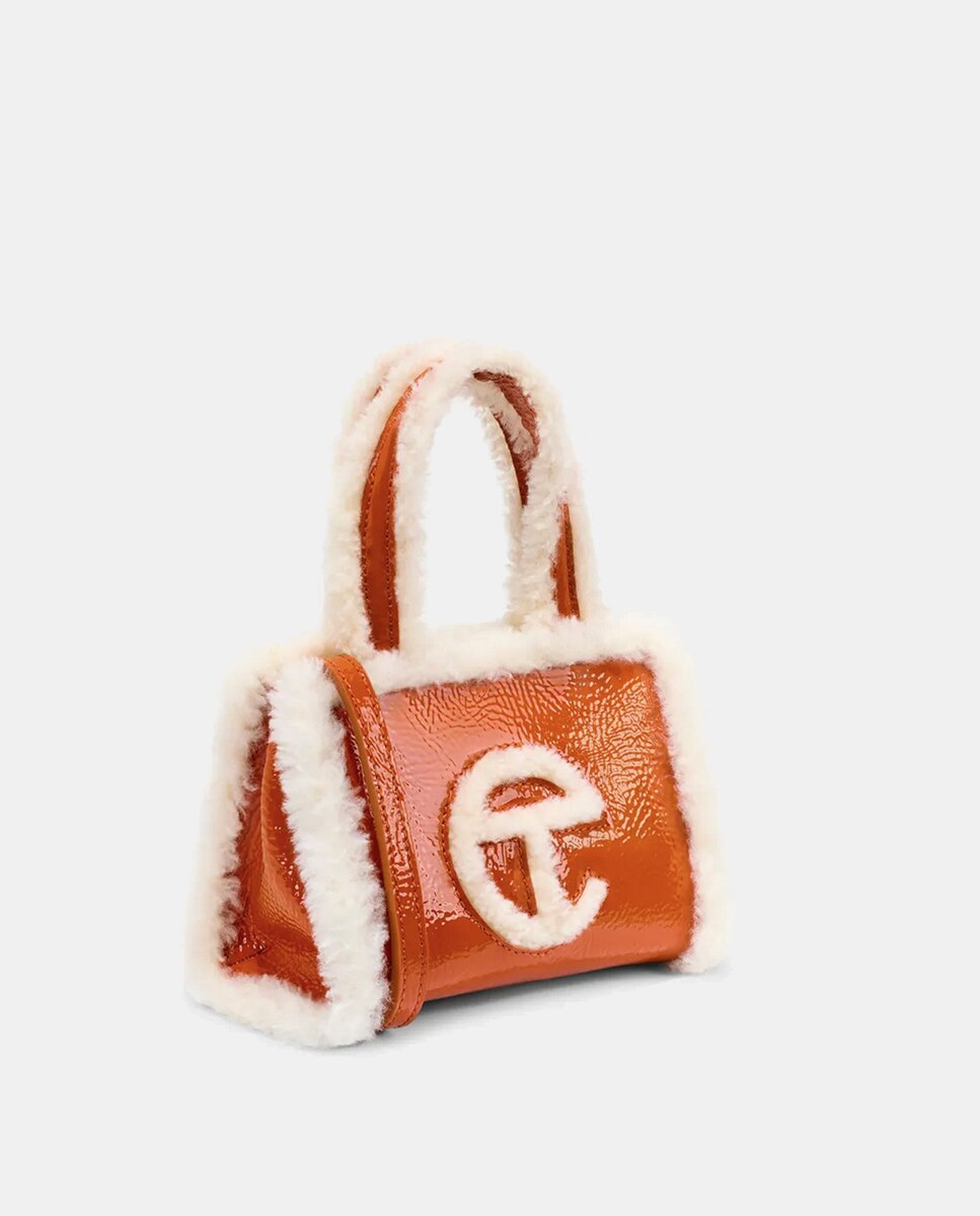 Mala Shopper UGG x Telfar Pequena Crinkle em Pele Castanho-2