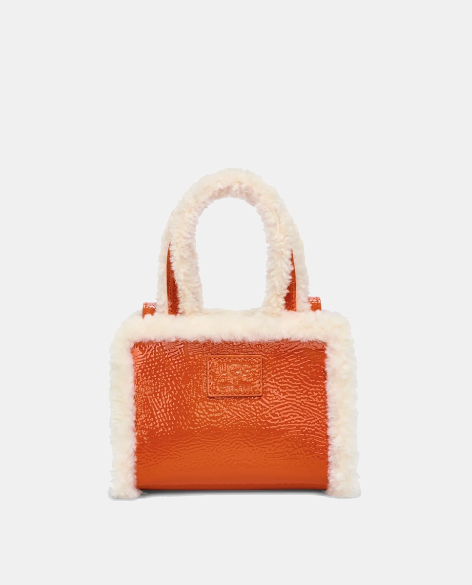 Mala Shopper UGG x Telfar Pequena Crinkle em Pele Castanho-3
