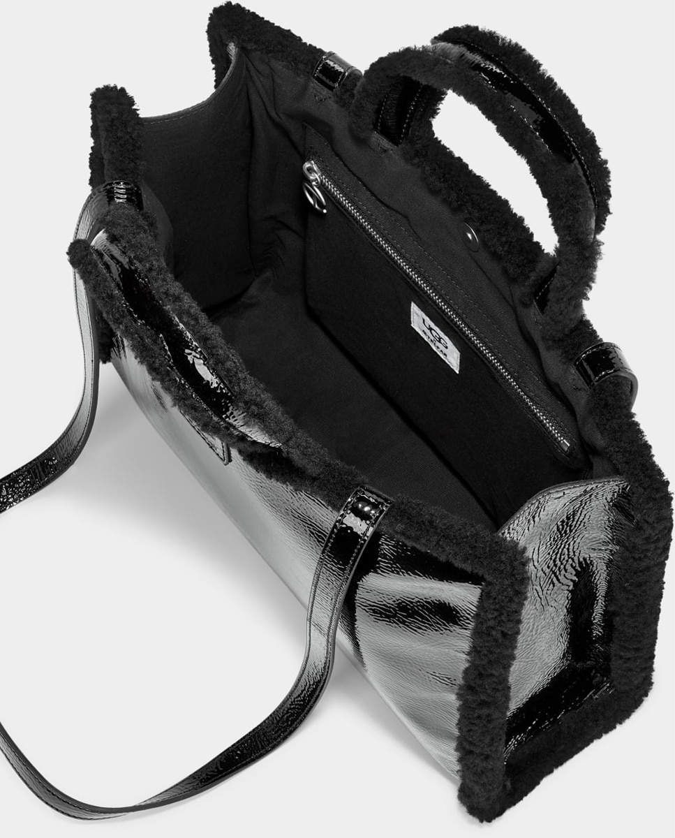 Mala Shopper UGG x Telfar Média Crinkle em Pele Preto-4