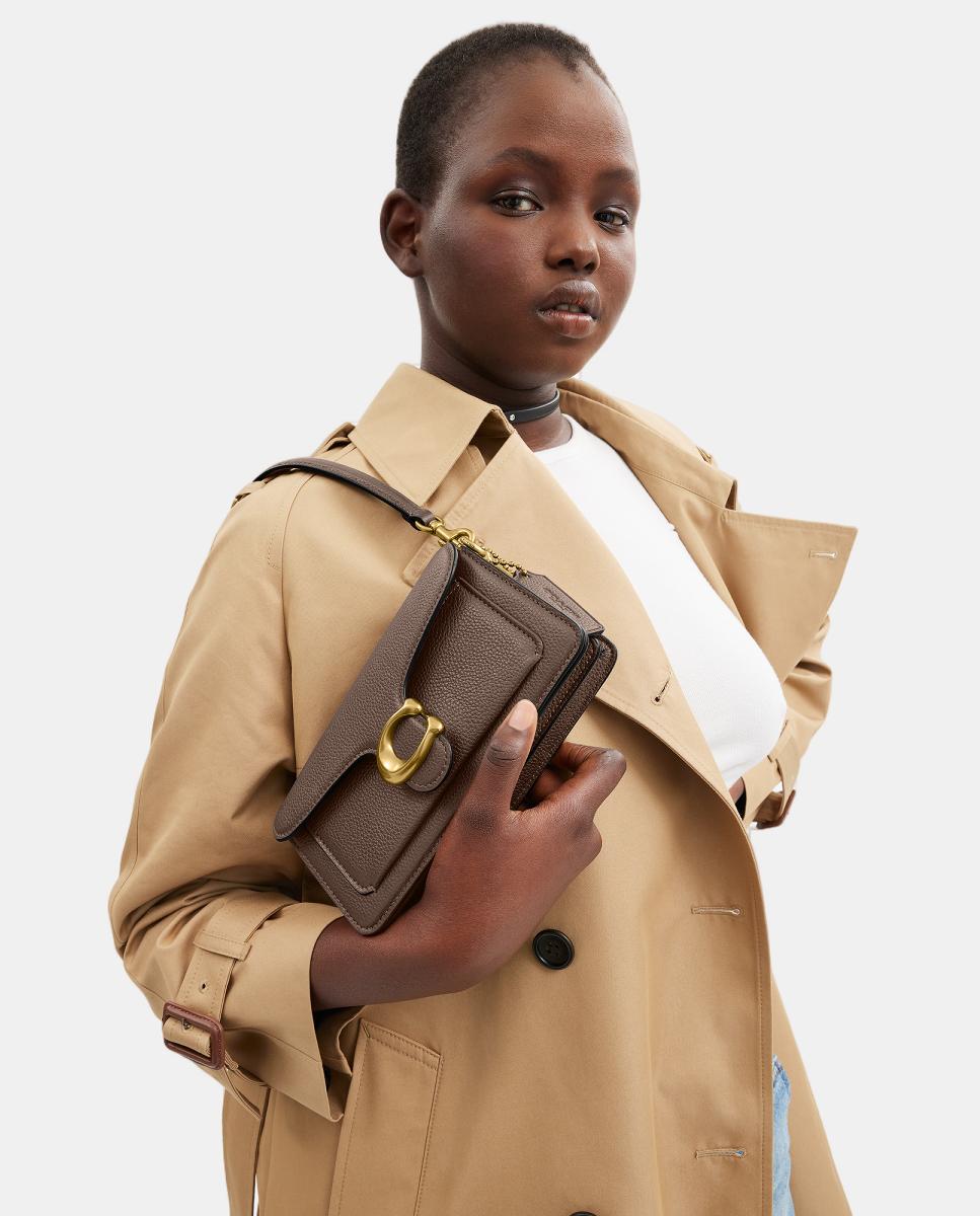 Mala de Ombro Tabby 20 em Pele Cinzento-3