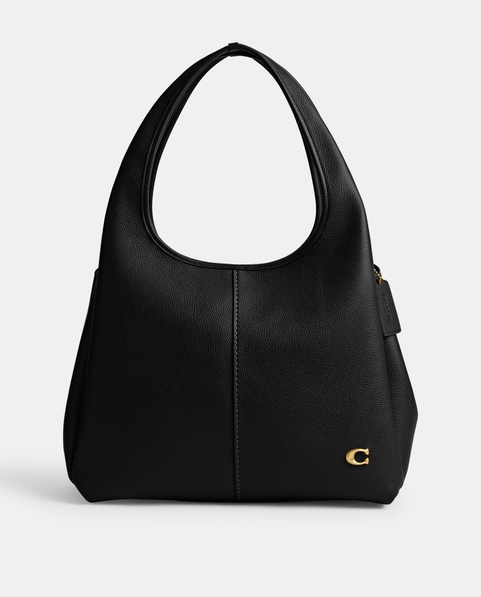 Mala de Ombro Lana em Pele Preto-1