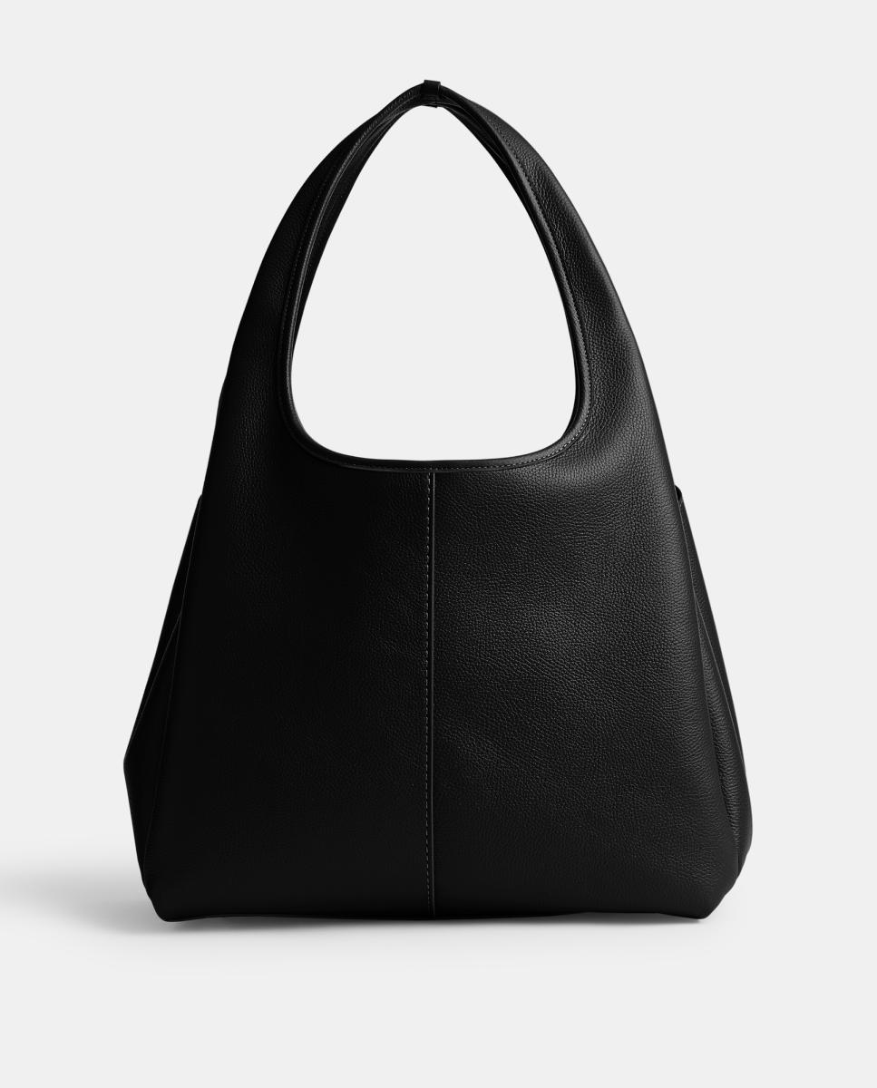 Mala de Ombro Lana em Pele Preto-3