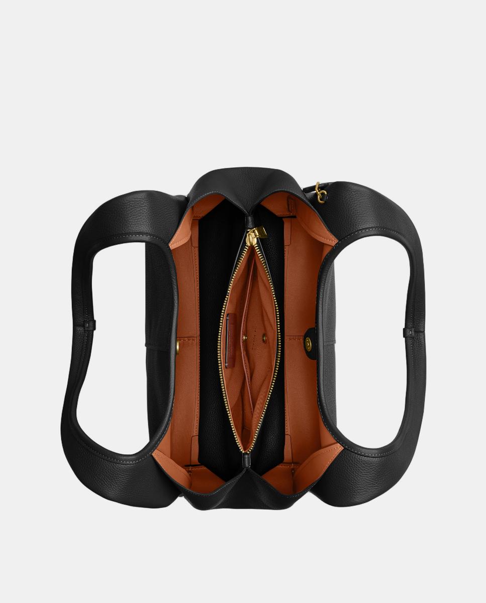 Mala de Ombro Lana em Pele Preto-4