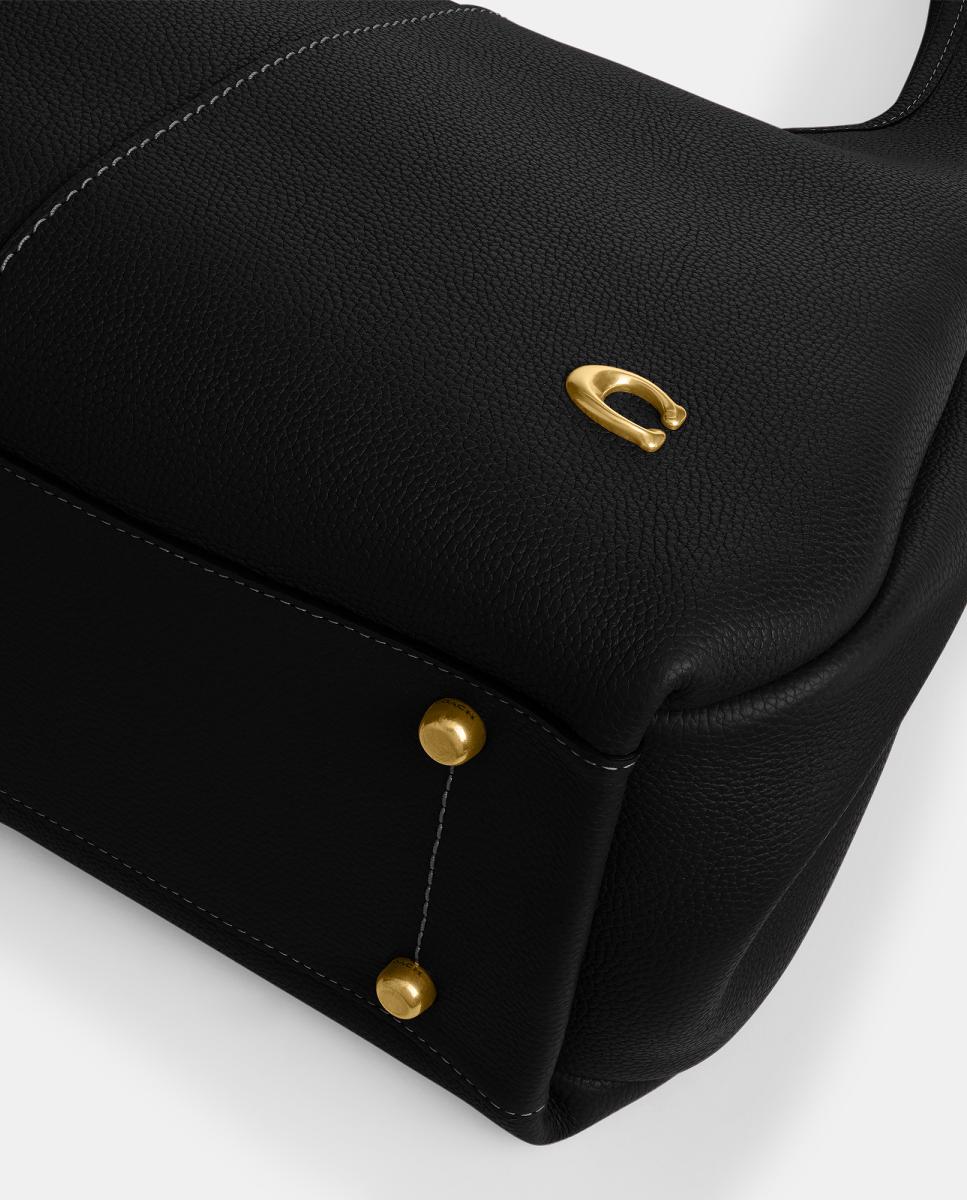 Mala de Ombro Lana em Pele Preto-5