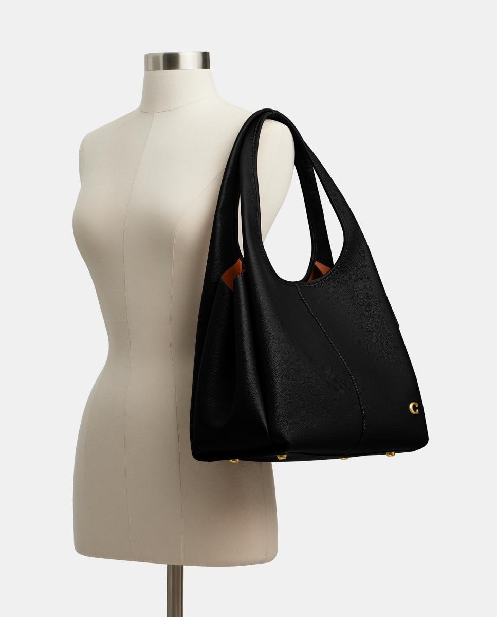 Mala de Ombro Lana em Pele Preto-7