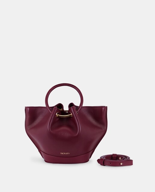 Imagem 0 de Mala Pequena em Pele com Alça de Tiracolo