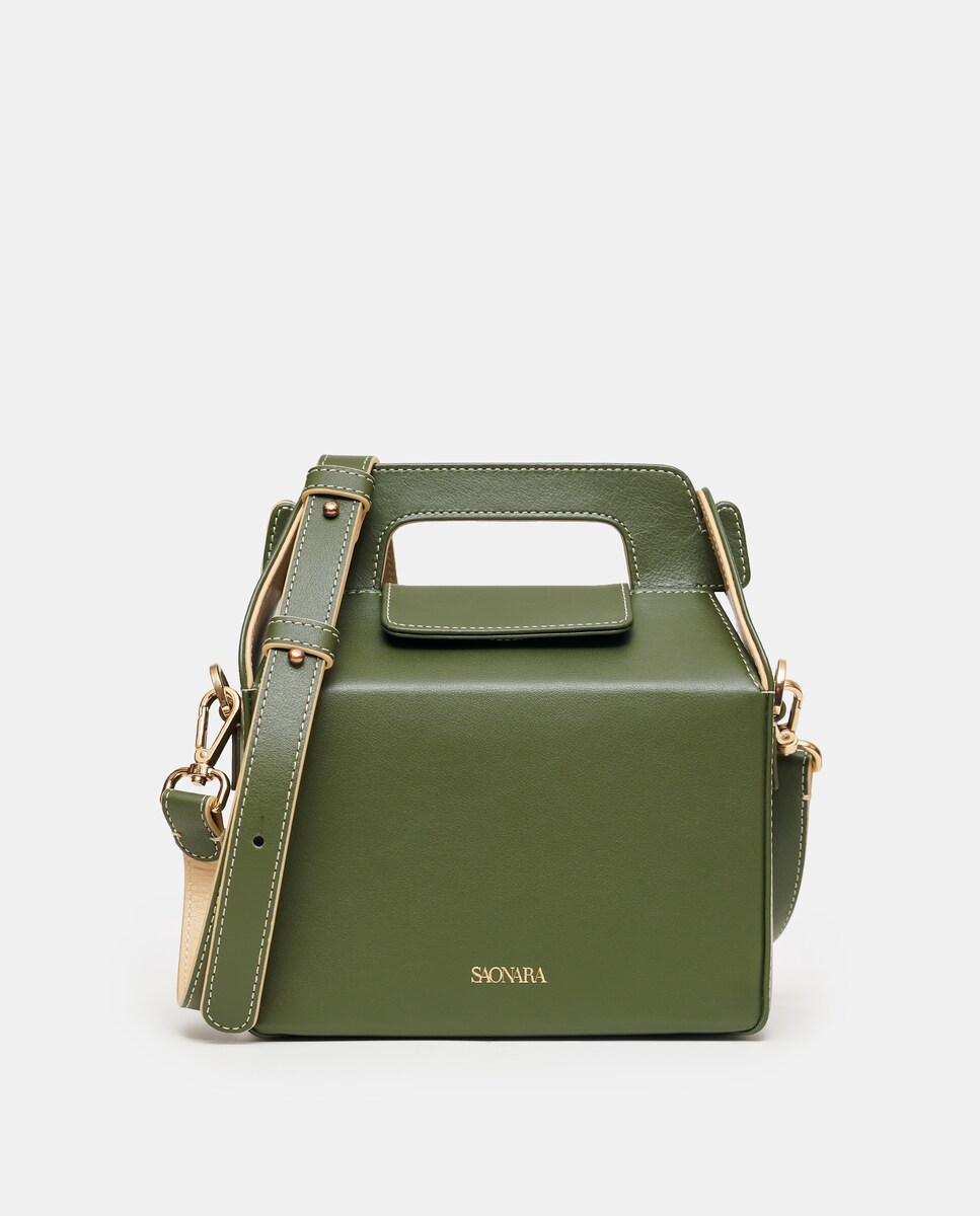 Bolso mediano de mano en piel con bandolera · Saonara · El Corte
