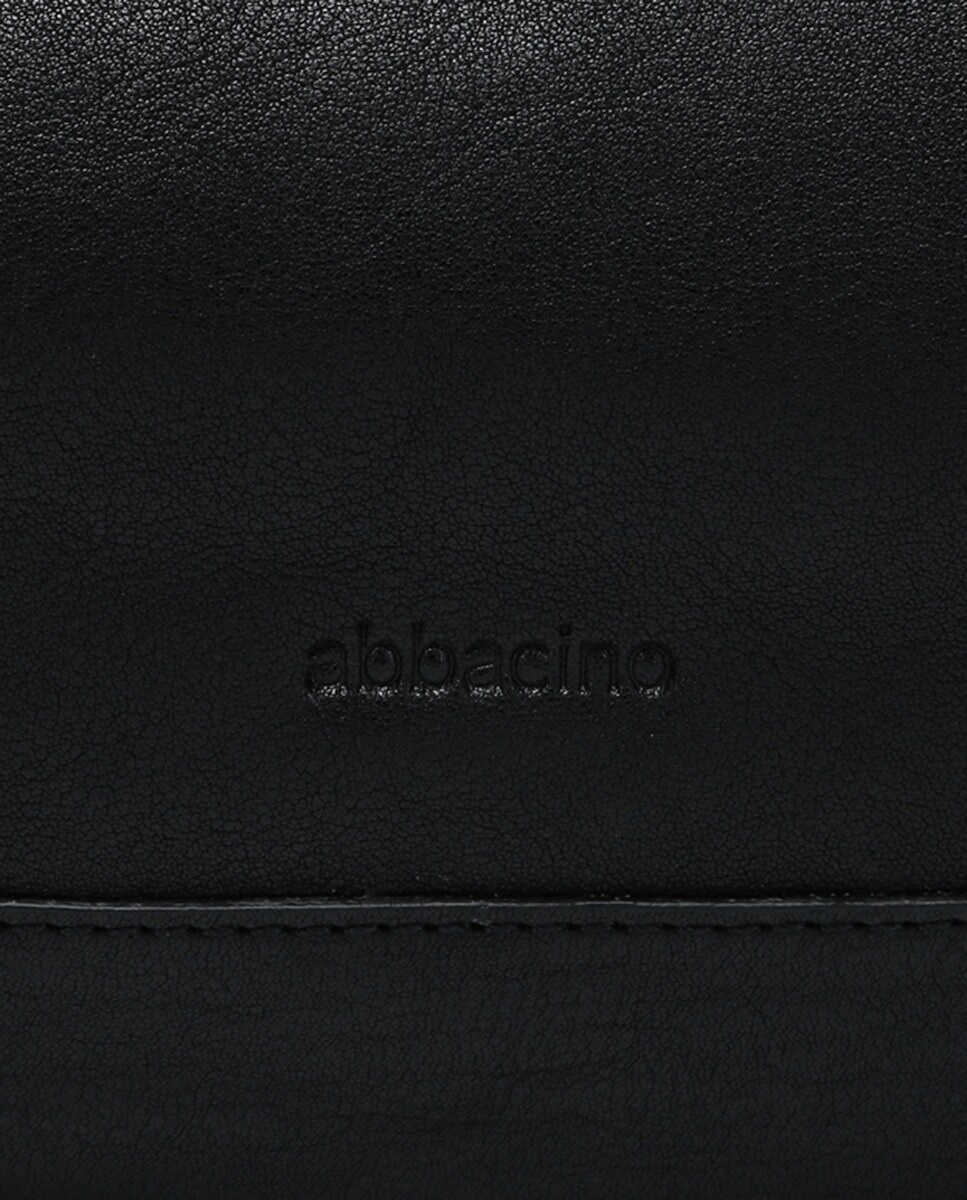 Mala de Ombro Oceans Diary em Pele - Preto Preto-8