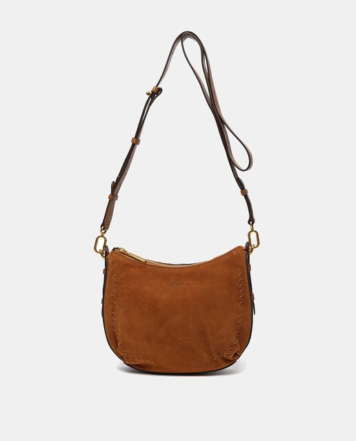 Imagen 0 de Bandolera Oceans Diary en serraje cognac