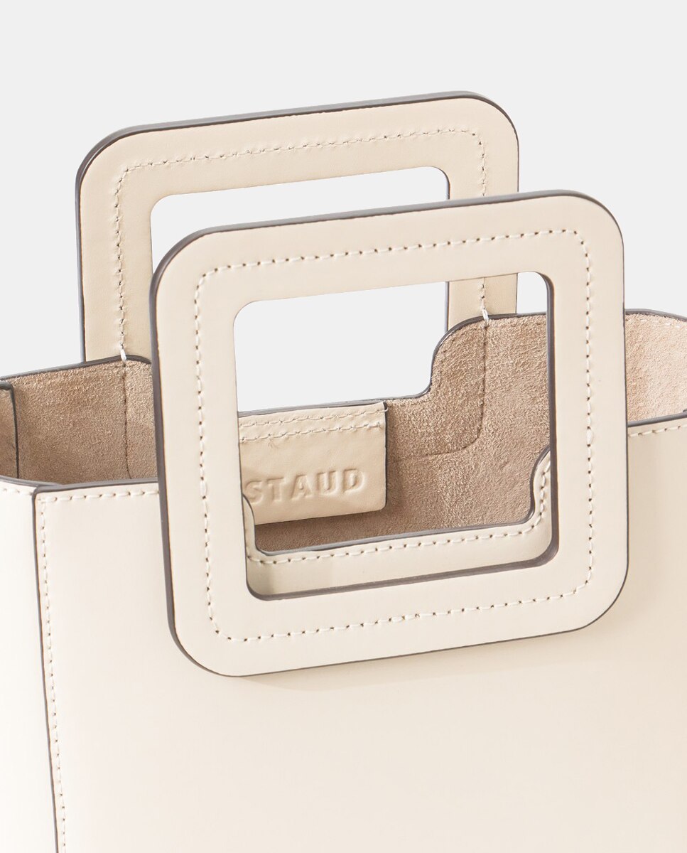 Bolso modelo Shirley en cuero vegano de - STAUD - Crema Crema-4