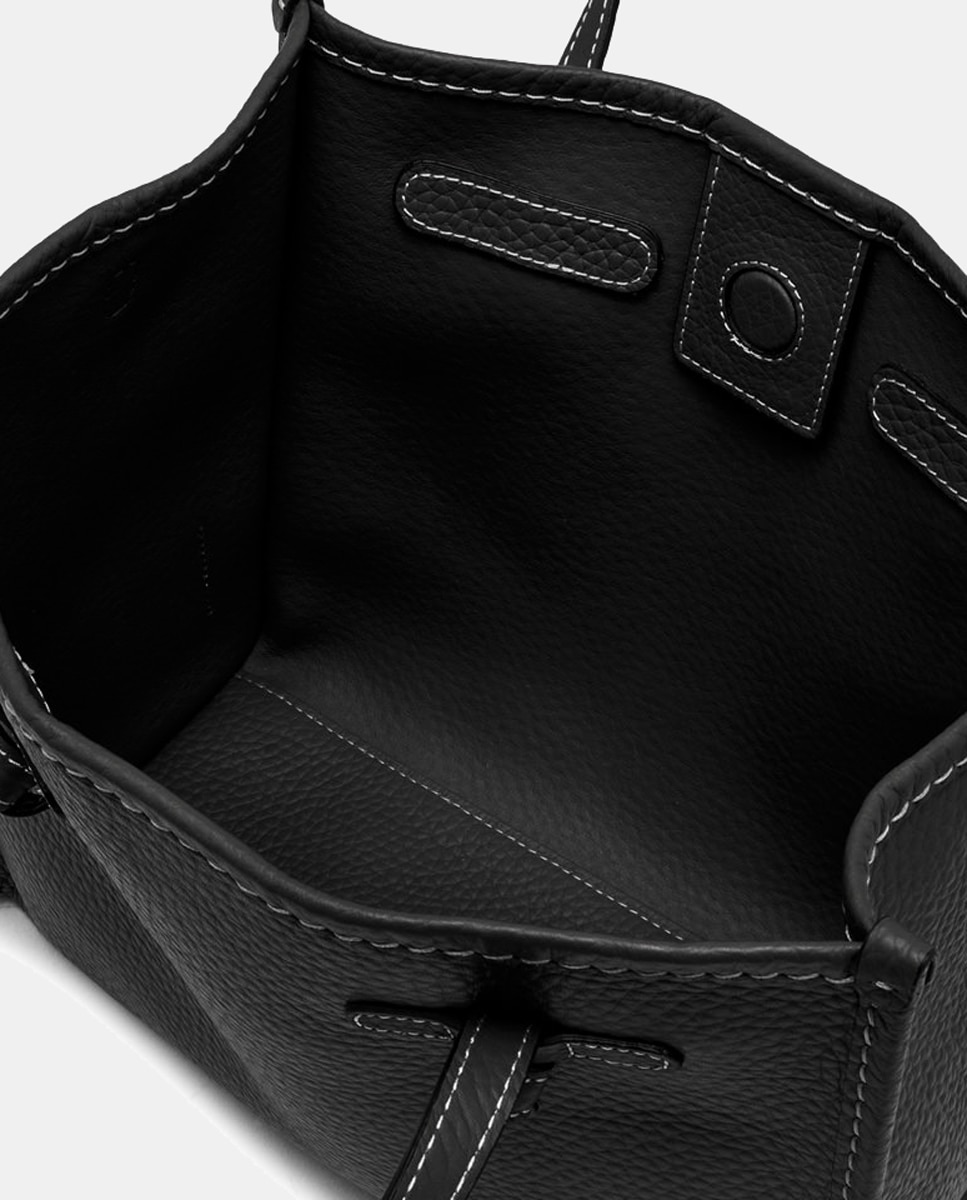 Bolso bandolera de ni tamaño mediano en piel burbuja color oro y pochette en piel a juego. - Gianni Chiarini - Negro Negro-4