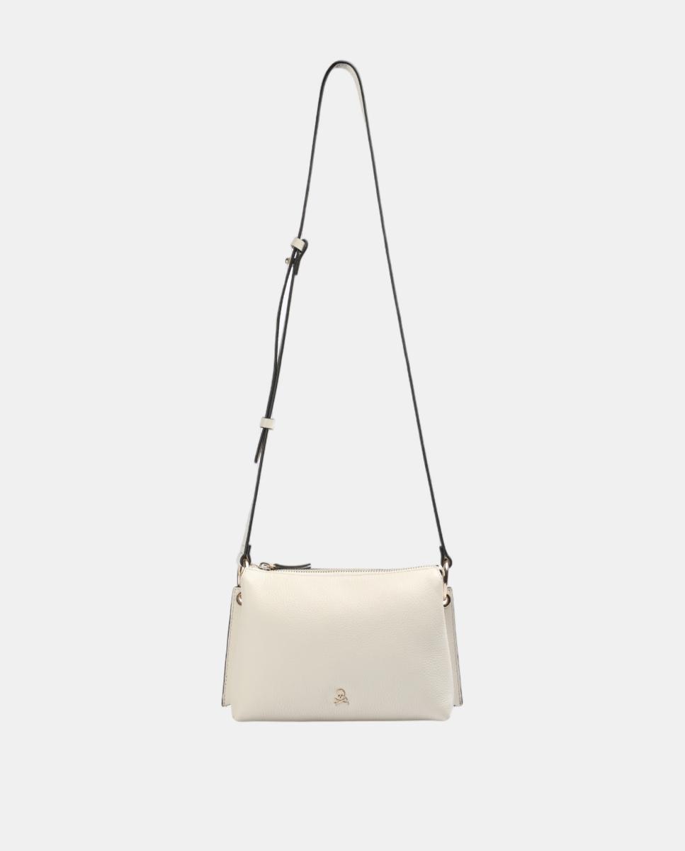 Mala de Ombro Pequena City Bag - Preto Bege-1