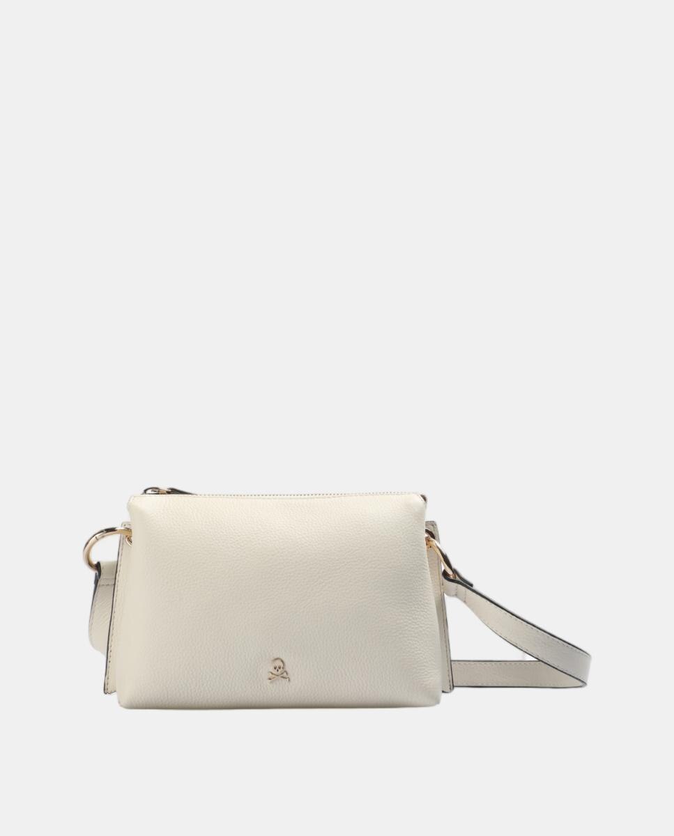 Mala de Ombro Pequena City Bag - Preto Bege-3