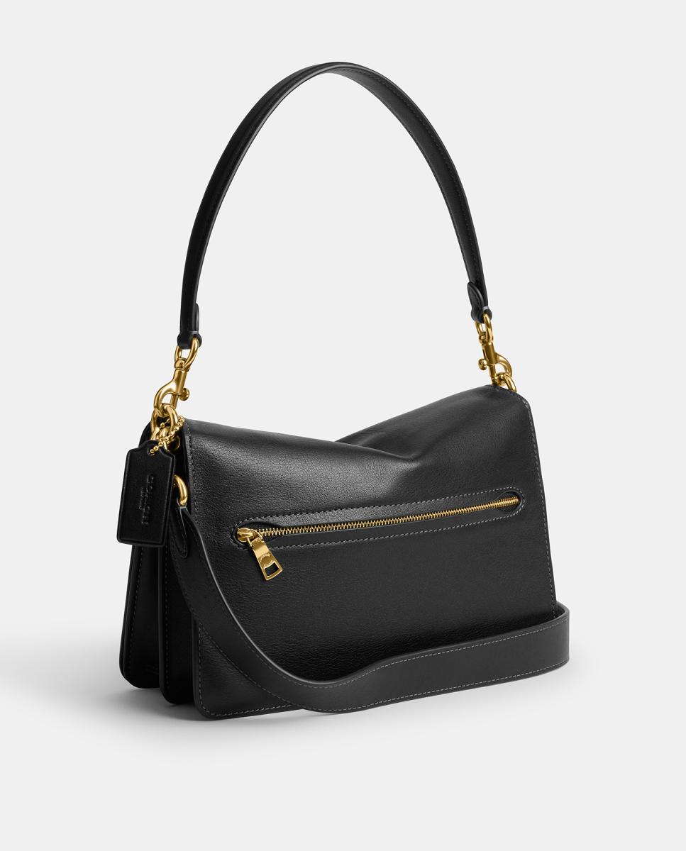 Mala de Ombro Chain Tabby em Pele Preto-4