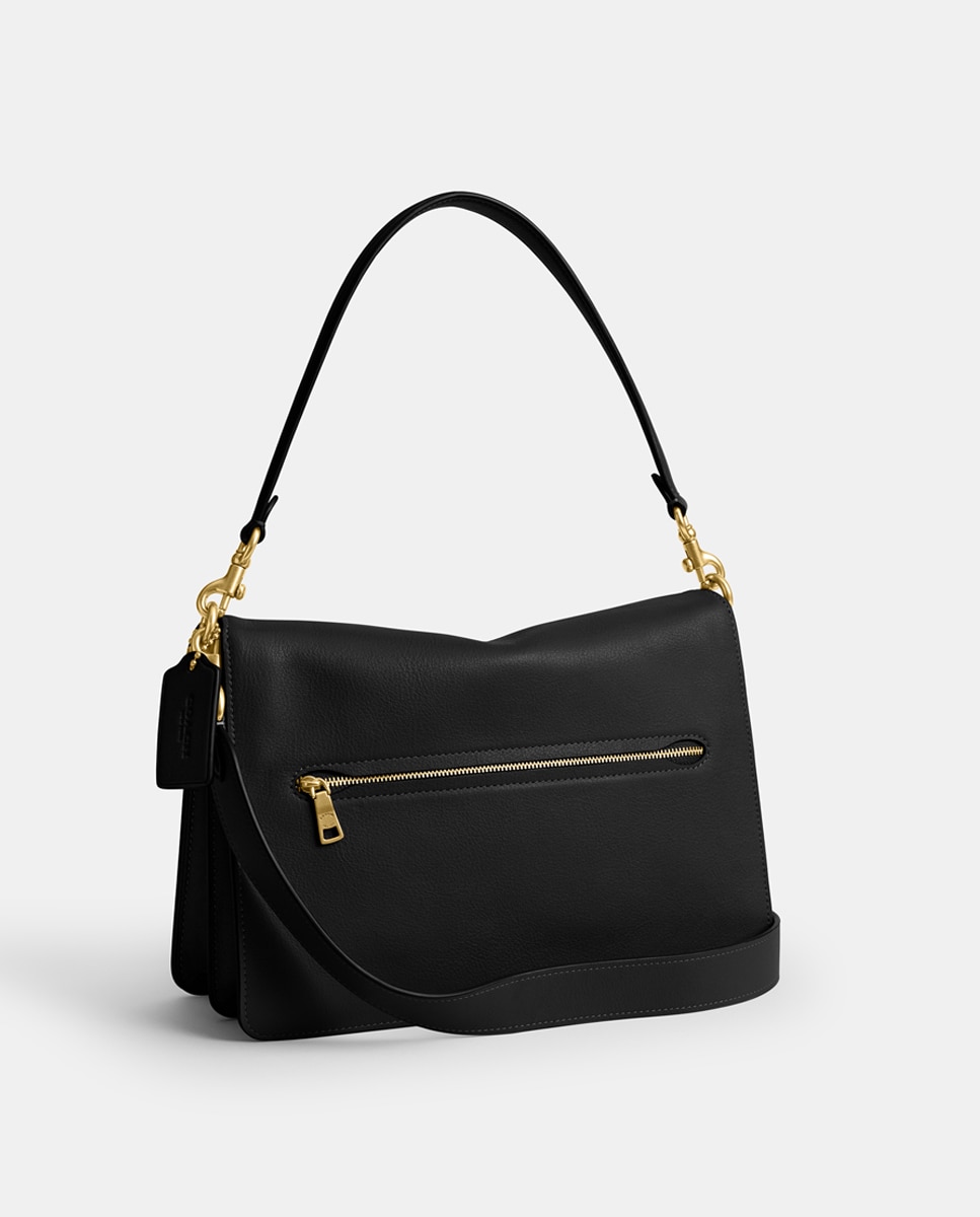 Mala de Ombro Chain Tabby 30 em Pele Preto-2