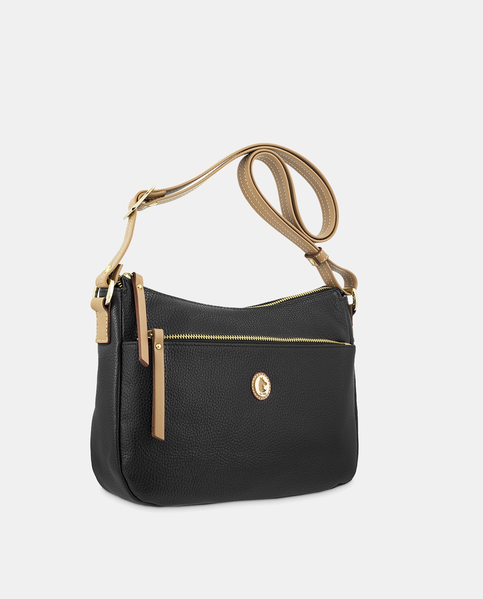 Bolso macuto tipo góndola con bandolera regulable. - El Potro - Negro Negro-2