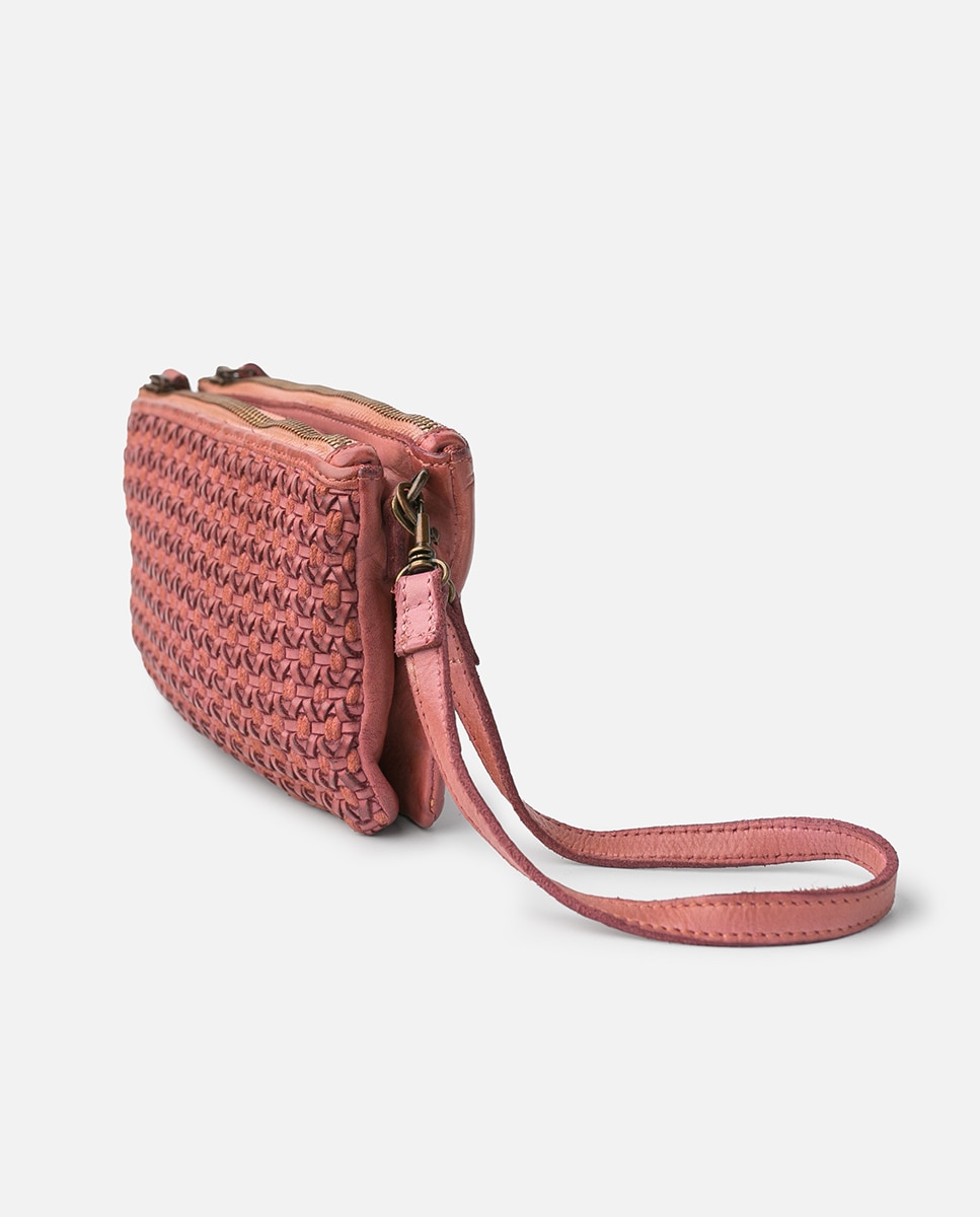 Mala a Tiracolo Dupla Rosa-2