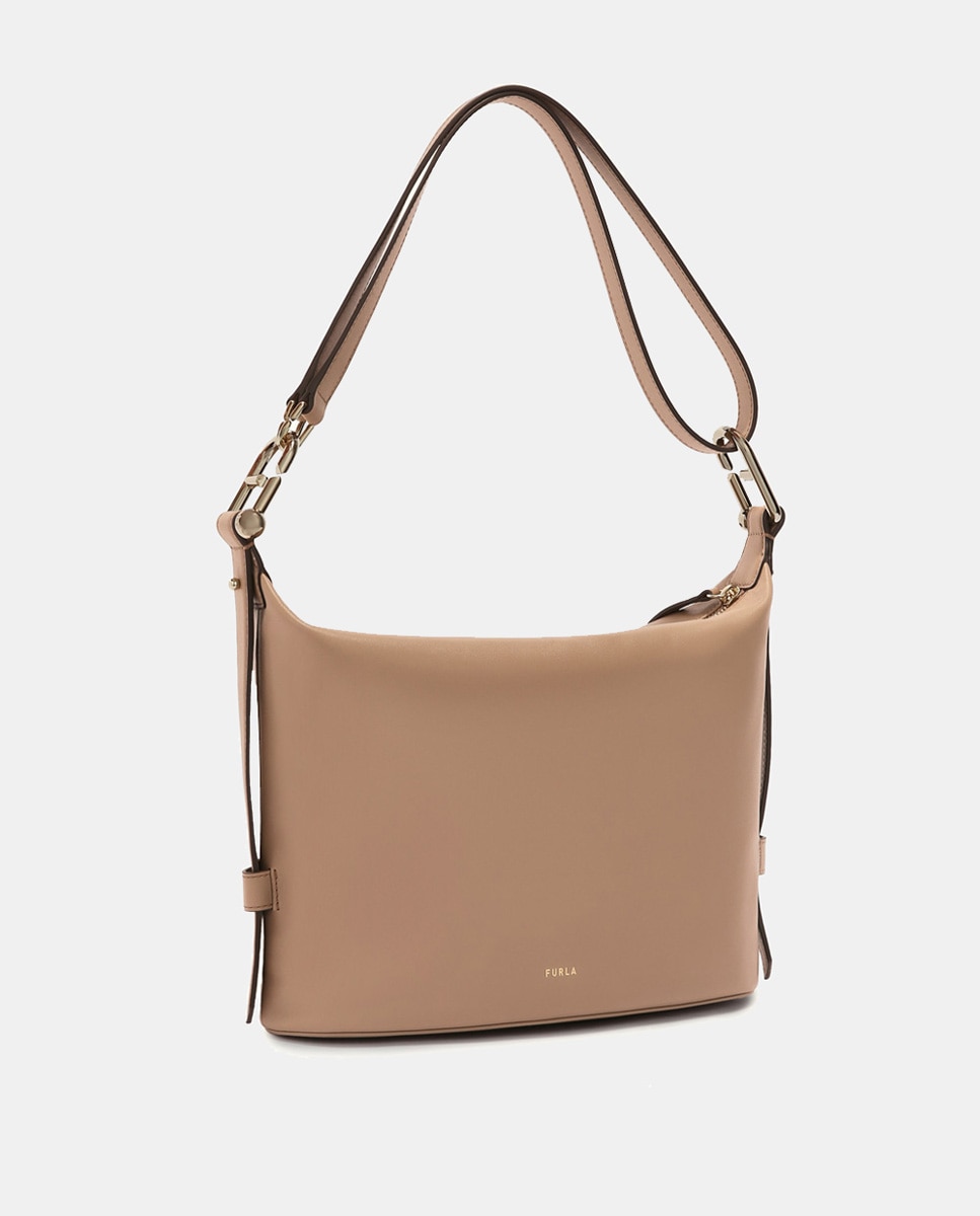 Bolso de piel con cierre de mosquetón - Furla - Beige Beige-2