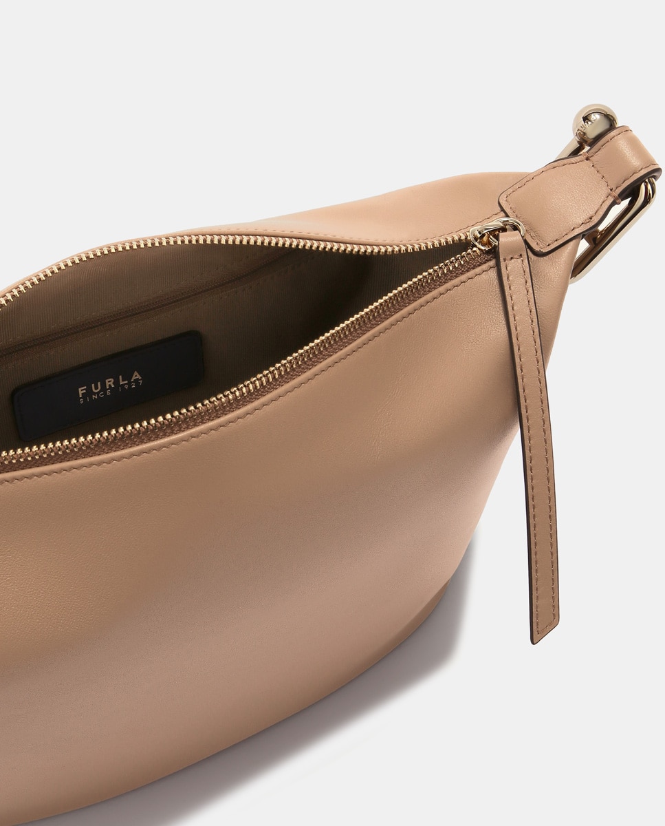 Bolso de piel con cierre de mosquetón - Furla - Beige Beige-5