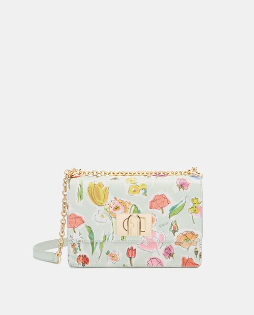 Imagem 0 de Mala a Tiracolo Mini 1927 aos Quadrados Bicolor em Tecido - Branco/Preto