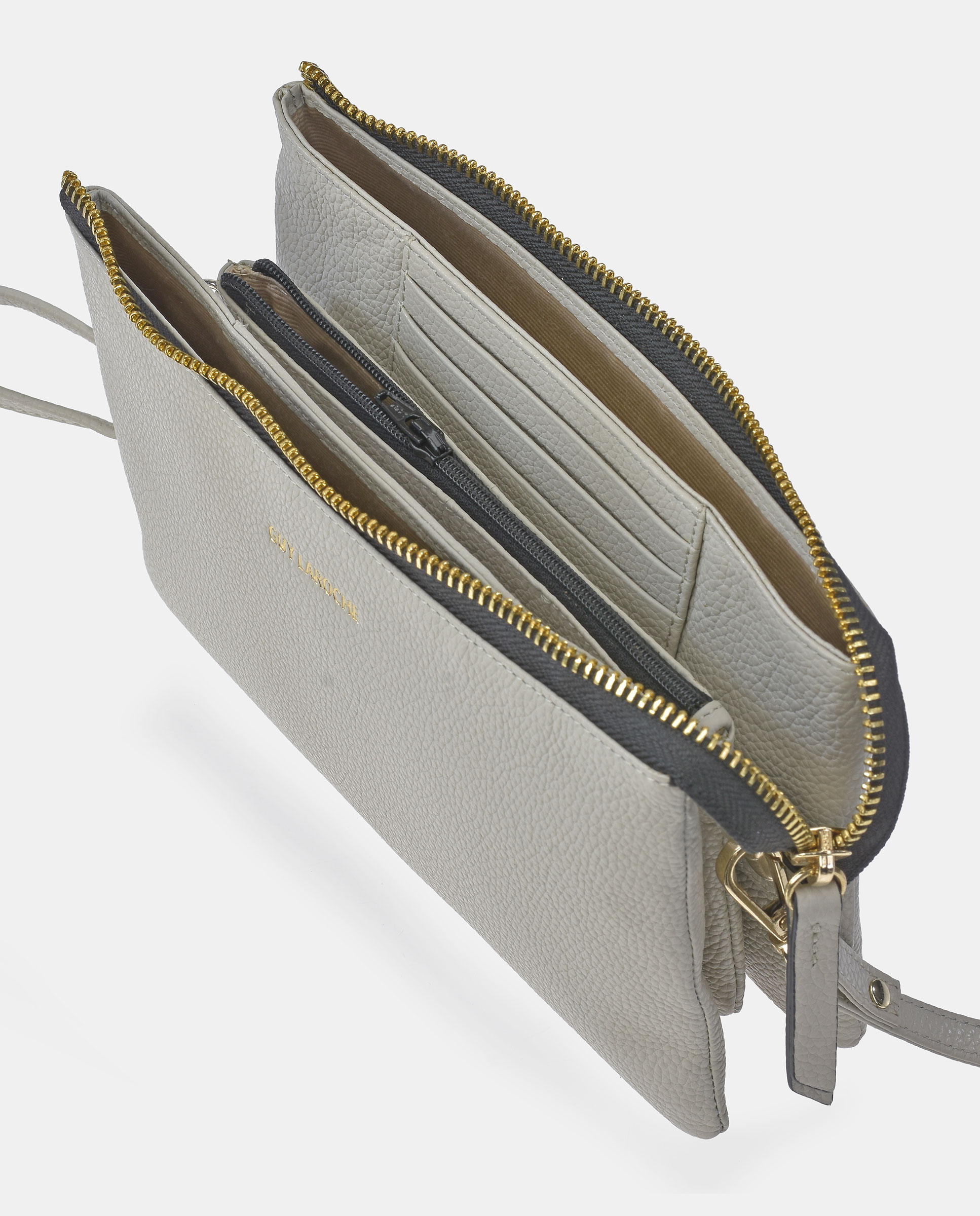 Mala Crossbody Retangular em Pele Branco-2