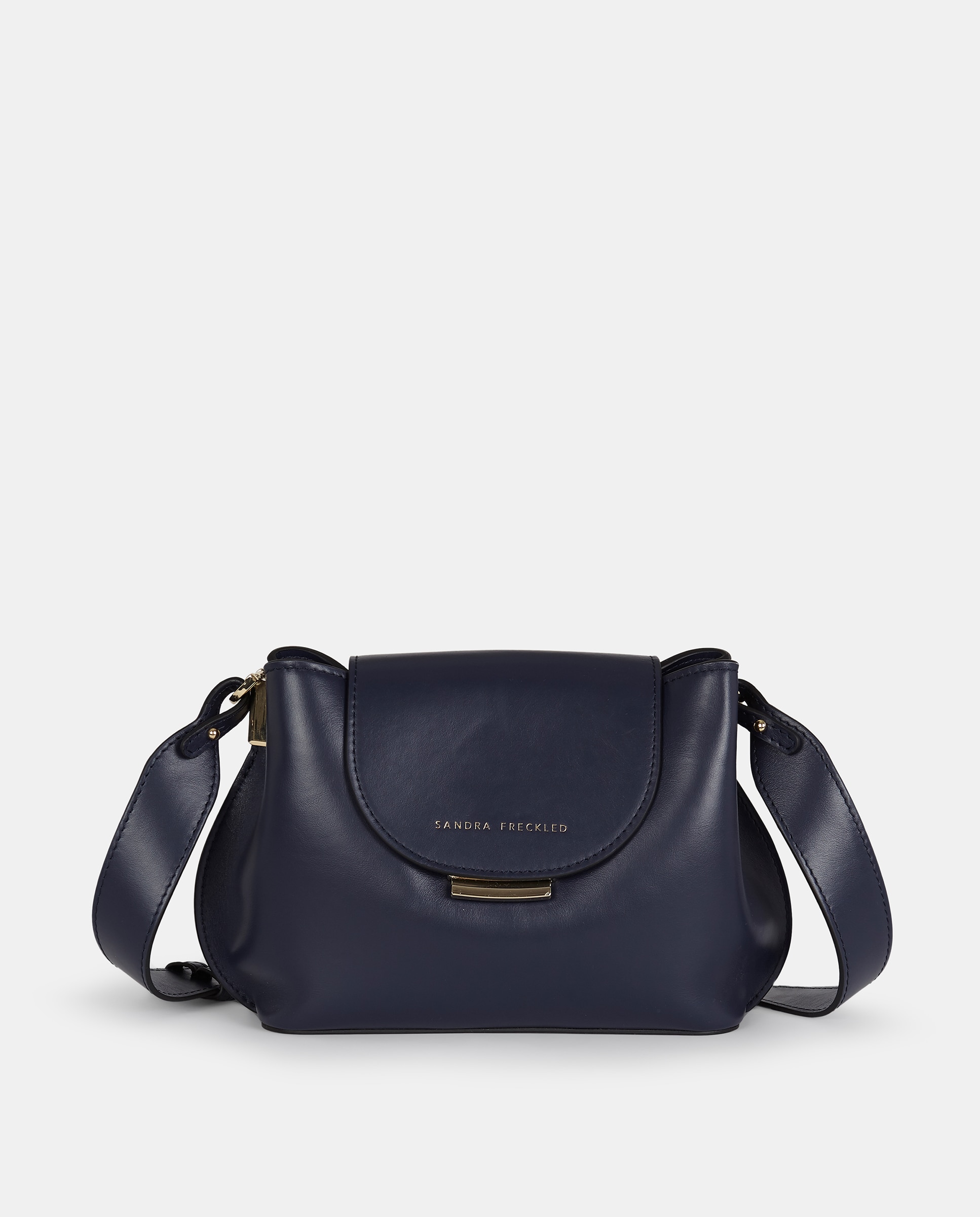 Mala Crossbody com Alça de Tiracolo Larga Azul-marinho-1