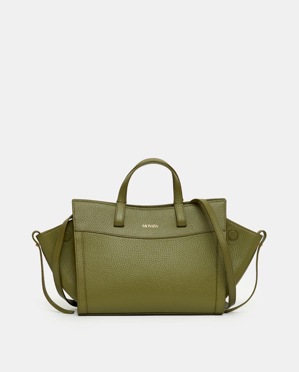 Imagem 0 de Mala de Mão Média em pele com Alça de Tiracolo - Verde