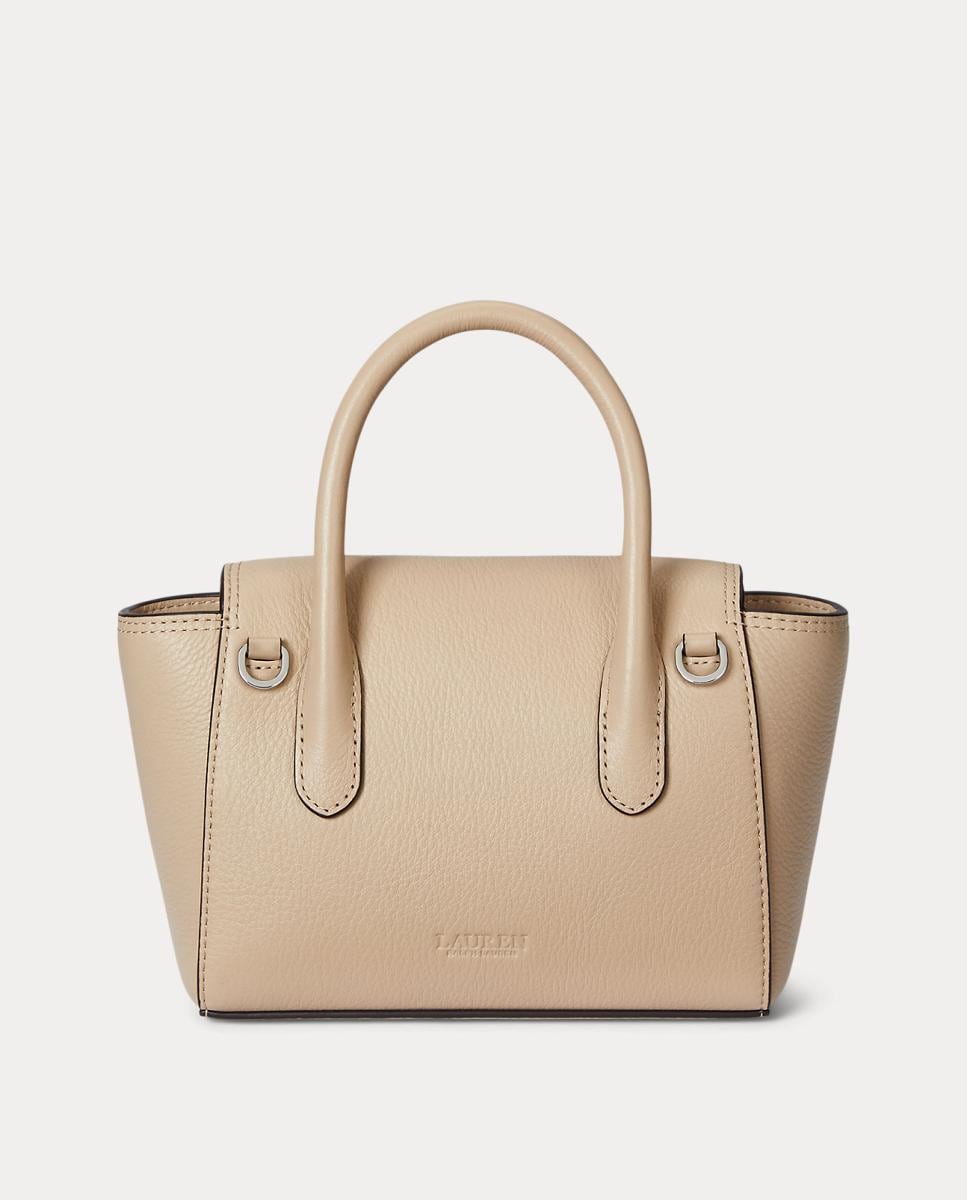 Mala Tanner Pequena em Pele Bege-5