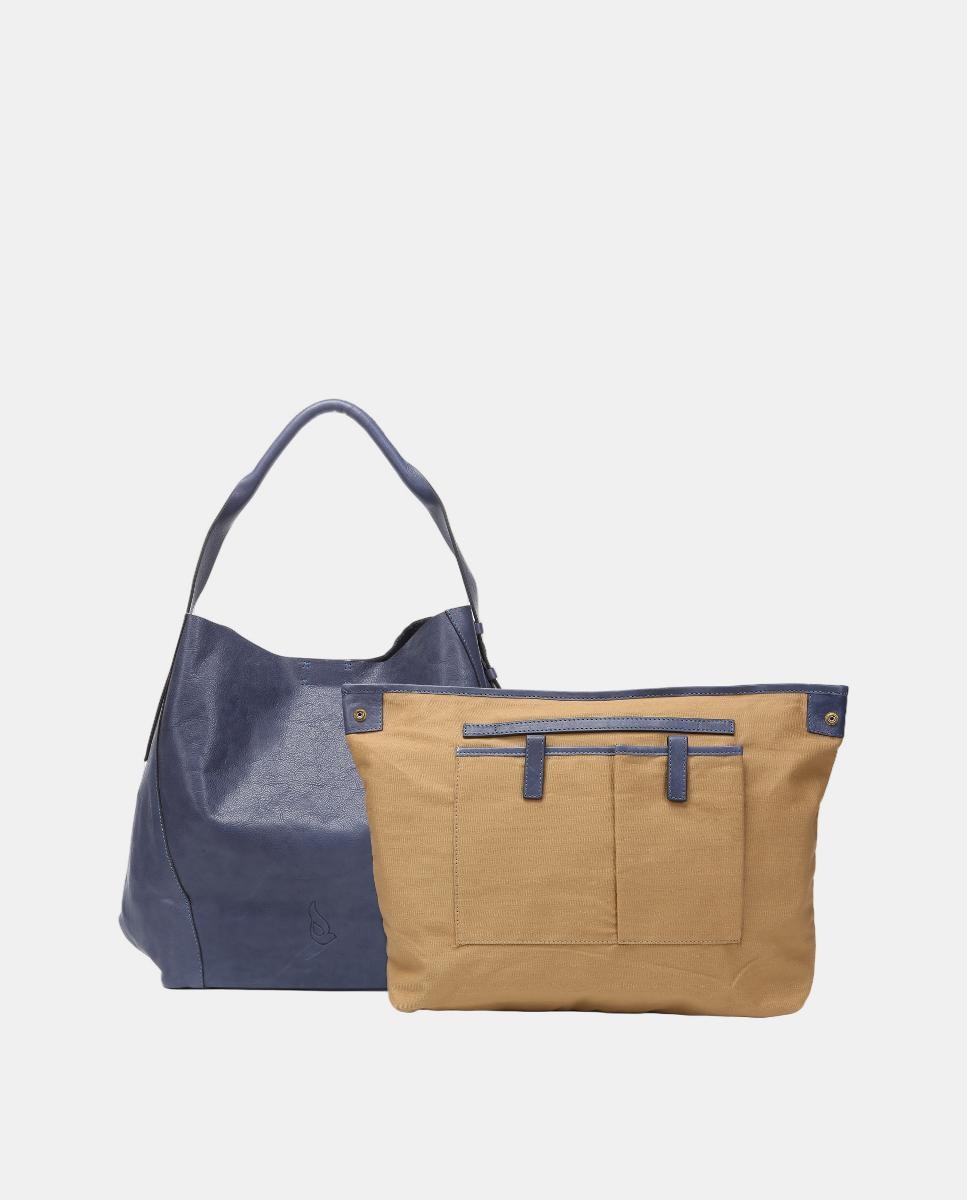 Mala de Ombro Freedom em Pele Azul-4