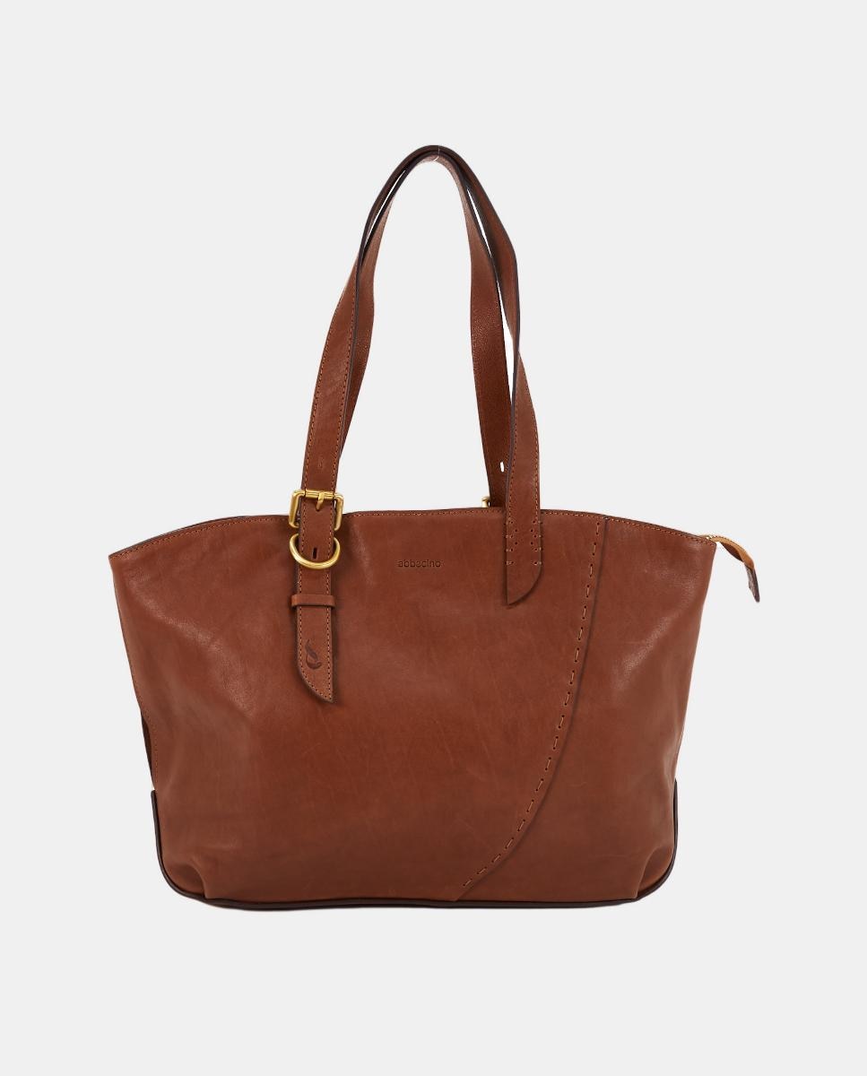Mala Shopper Freedom em Pele Castanho-1