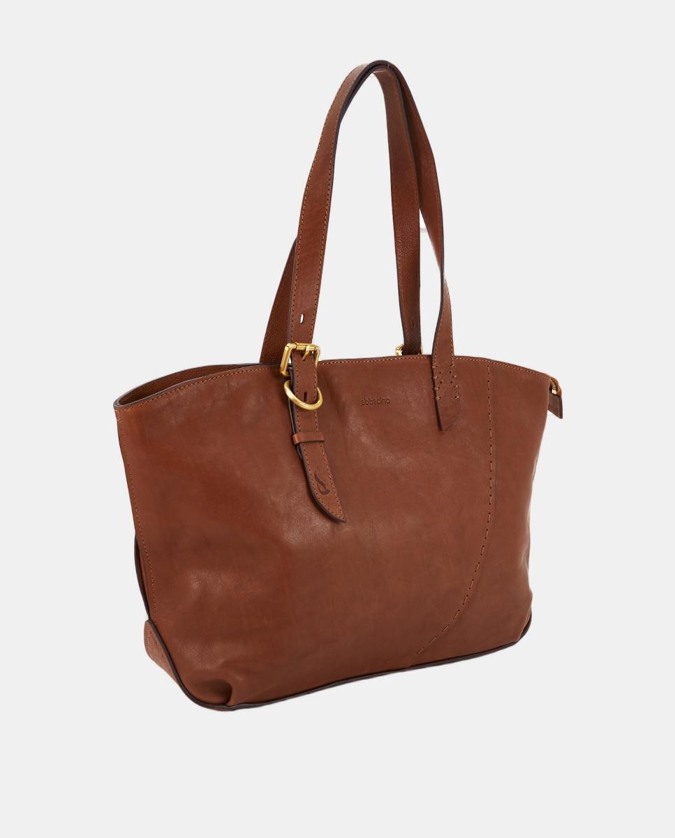Mala Shopper Freedom em Pele Castanho-3