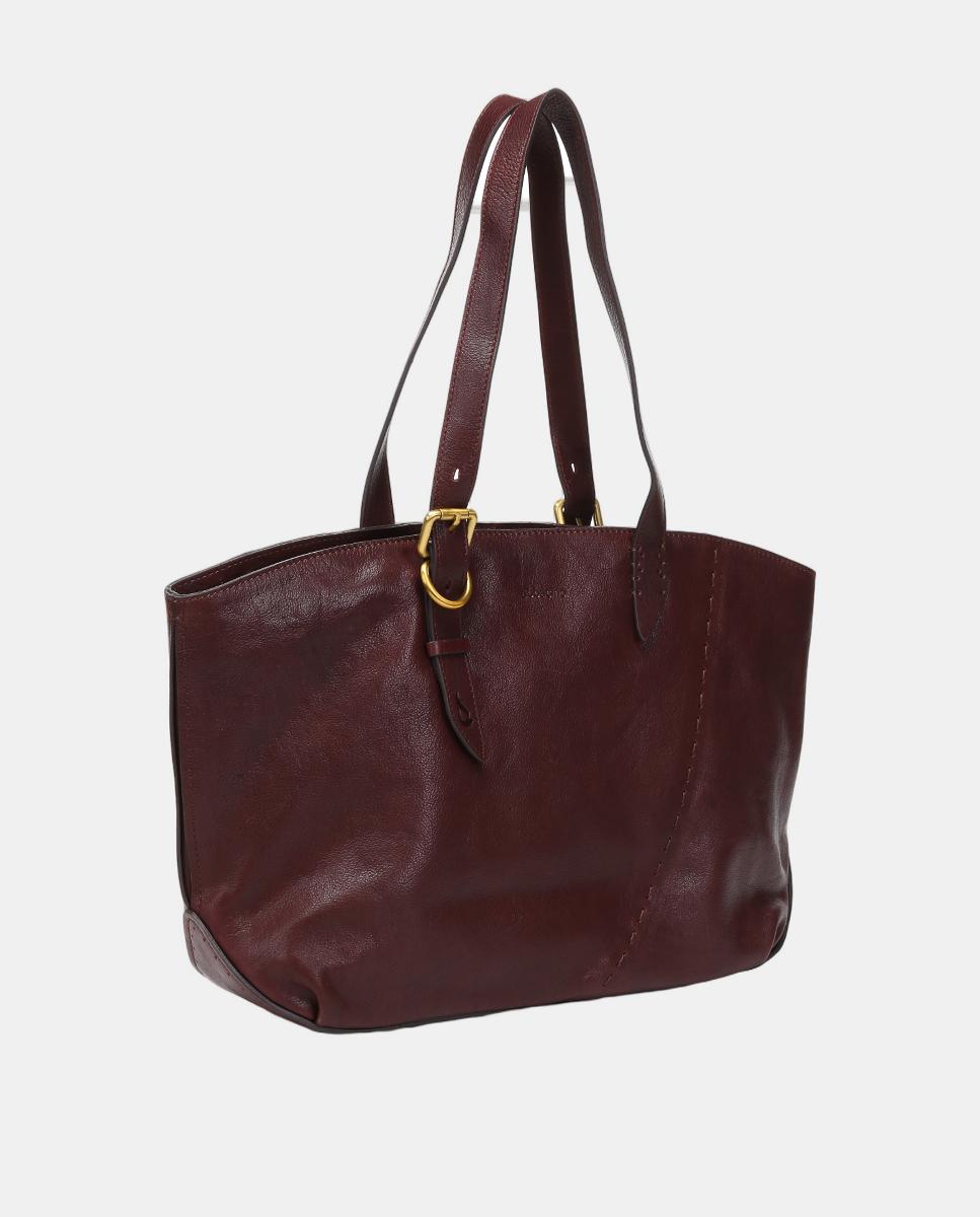 Mala Shopper Freedom em Pele Bordeaux-2