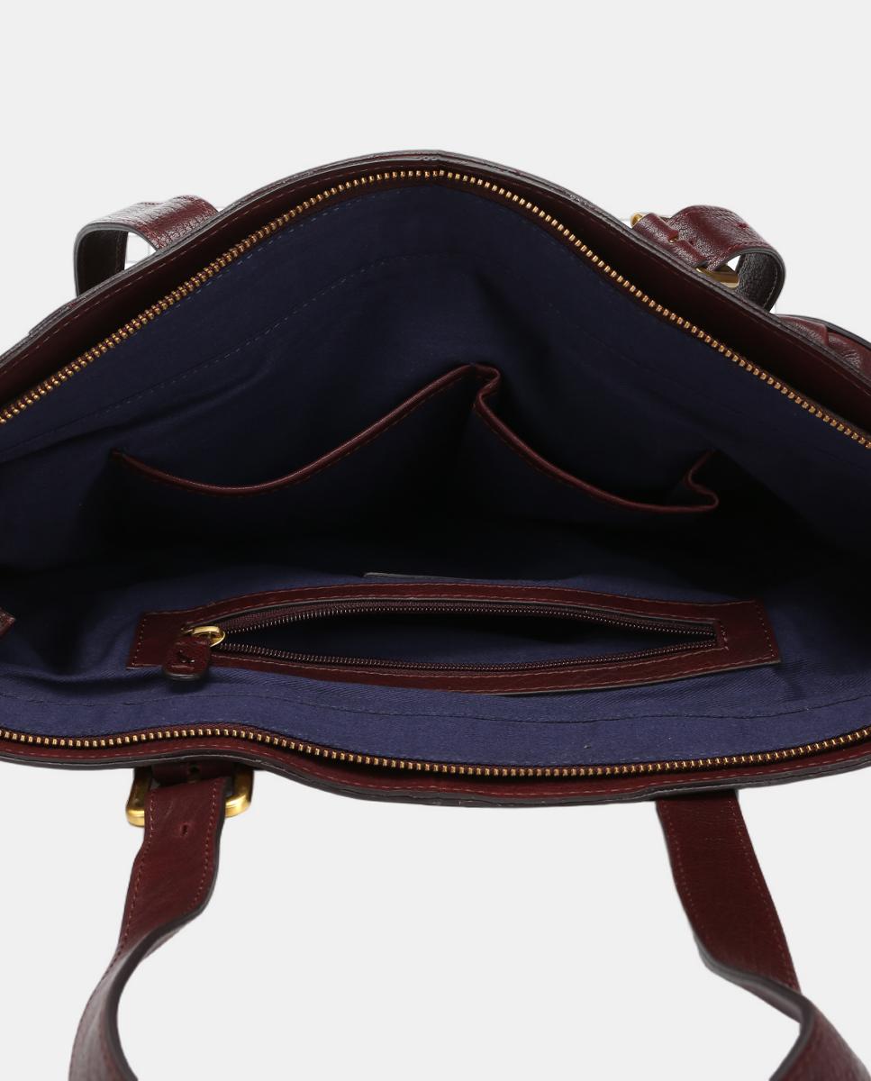 Mala Shopper Freedom em Pele Bordeaux-6