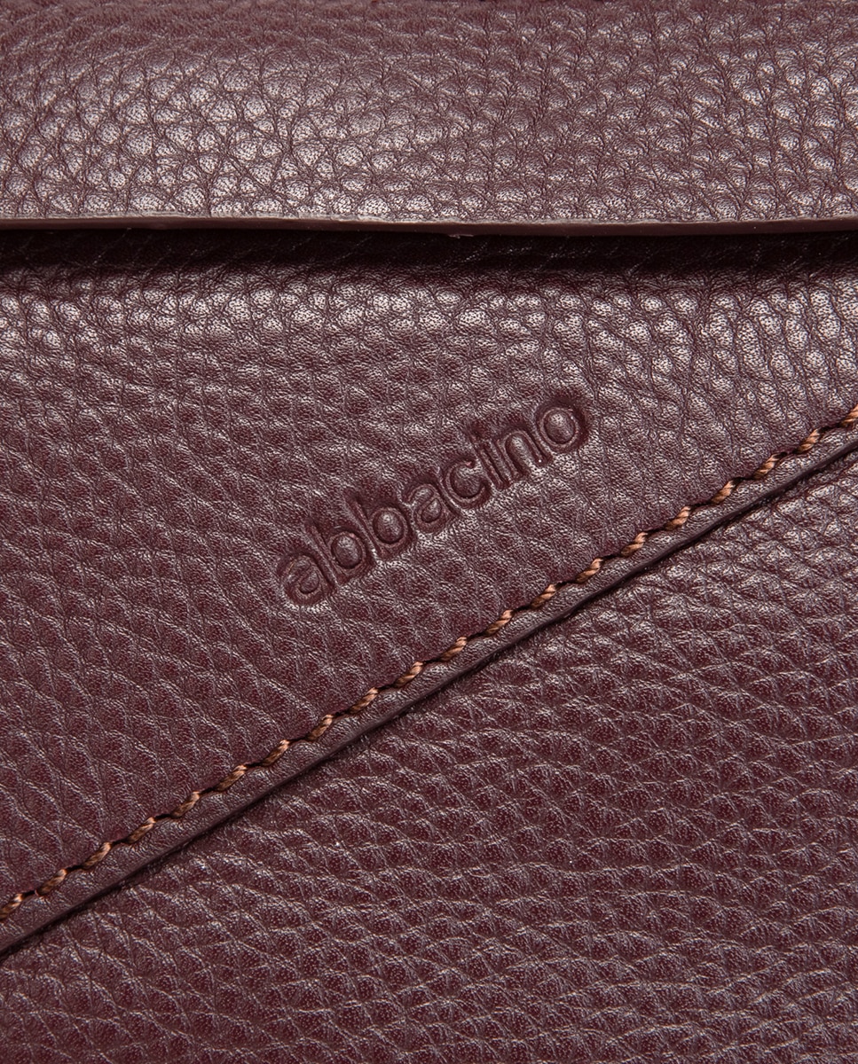 Mala a Tiracolo Freedom em Pele e Croute Bordeaux-6