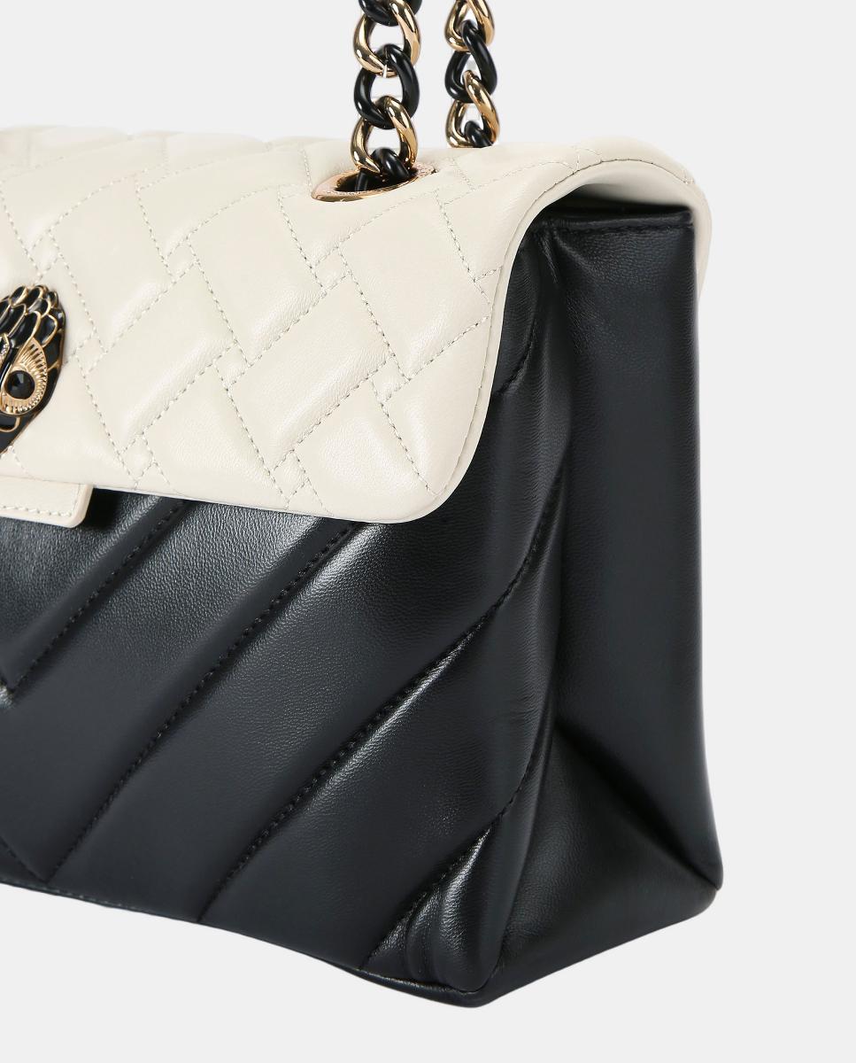 Mala Kensington Bicolor - Branco/Preto Preto-5