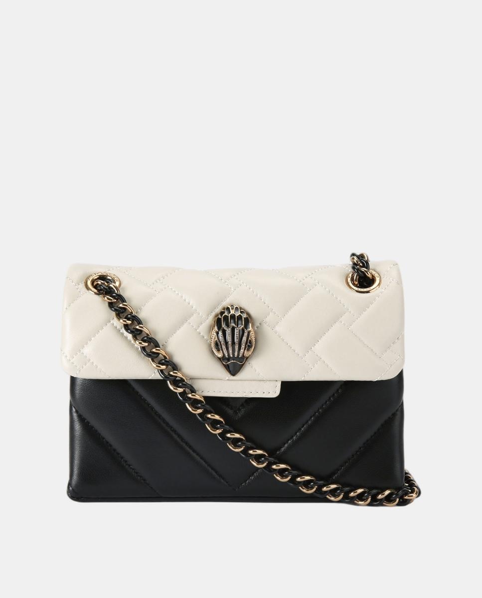 Mala Kensington Mini Bicolor - Branco/Preto Preto-1