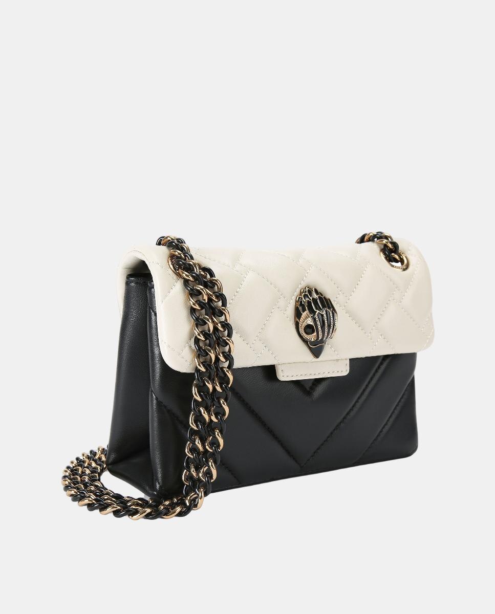 Mala Kensington Mini Bicolor - Branco/Preto Preto-2